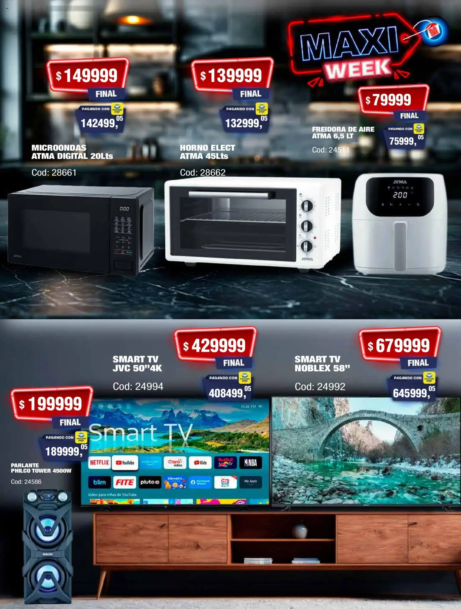 Maxiconsumo ofertas │ válido desde el 10.11.2025 | Página: 11 | Productos: Video, Freidora, Microondas, Parlante