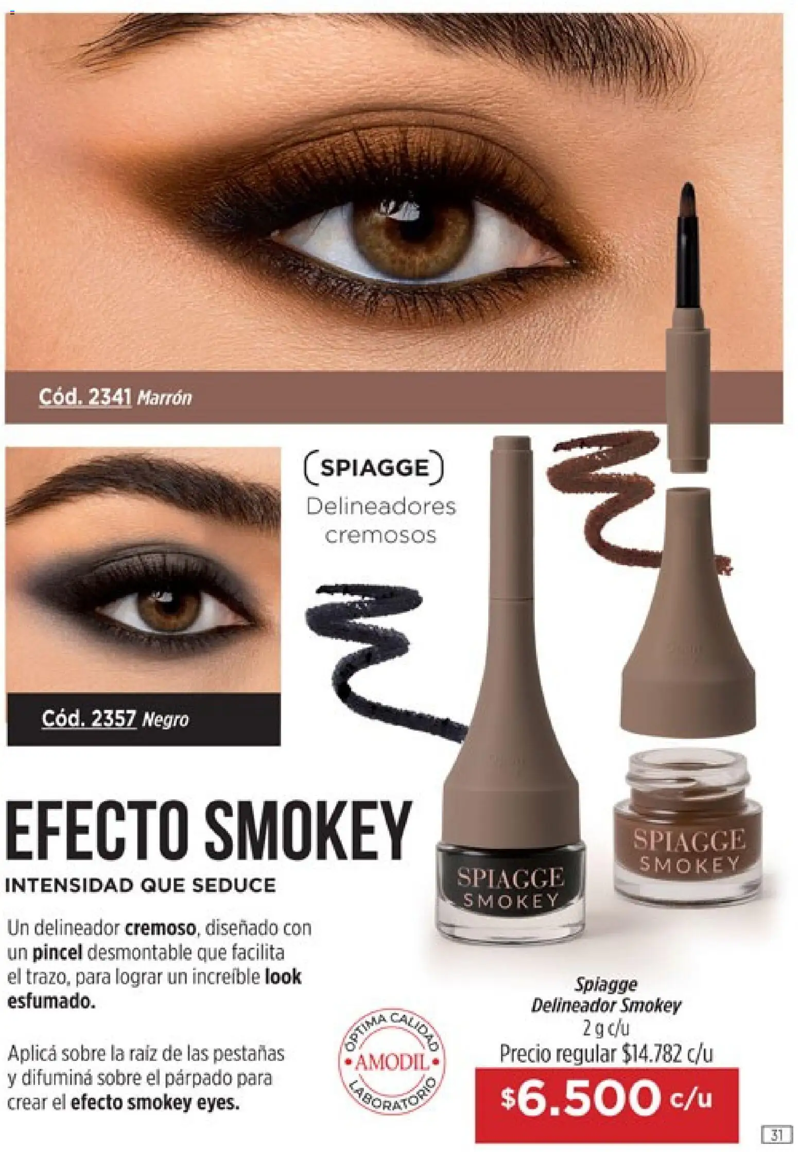 Catálogo Amodil Campaña 5 │ válido desde el 01.03.2026 | Página: 31 | Productos: Sobre, Pincel, Delineador