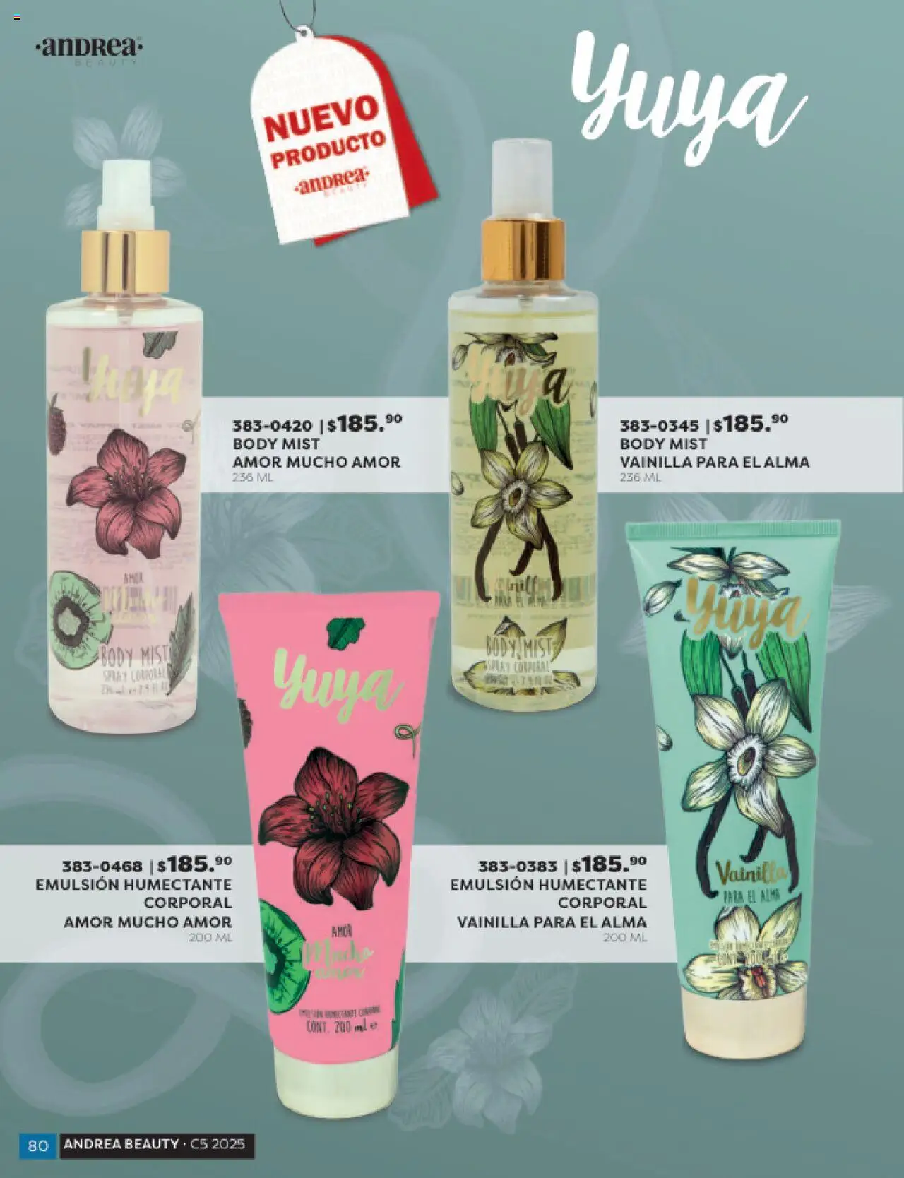 Nuevas ofertas de Andrea válidas en toda la República Mexicana desde el 24.08.2025. ¡Encuentra las mejores ofertas en Andrea - Catálogo Beauty Campaña 5! | Página: 80 | Productos: Emulsión, Body
