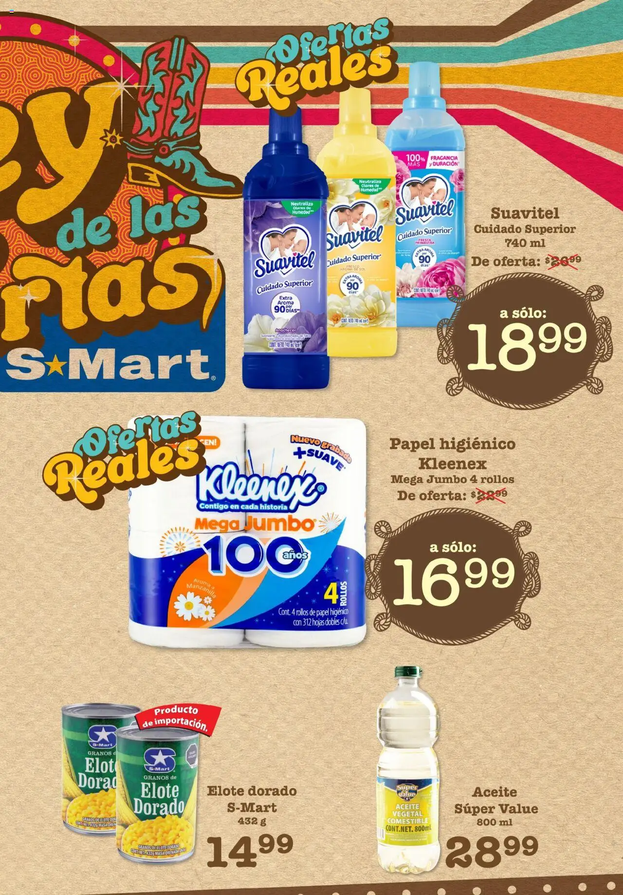 Nuevas ofertas de S-Mart válidas en toda la República Mexicana desde el 29.07.2025. ¡Encuentra las mejores ofertas en S-Mart - Folleto - Monterrey! | Página: 3 | Productos: Aceite, Papel higiénico, Fragancia
