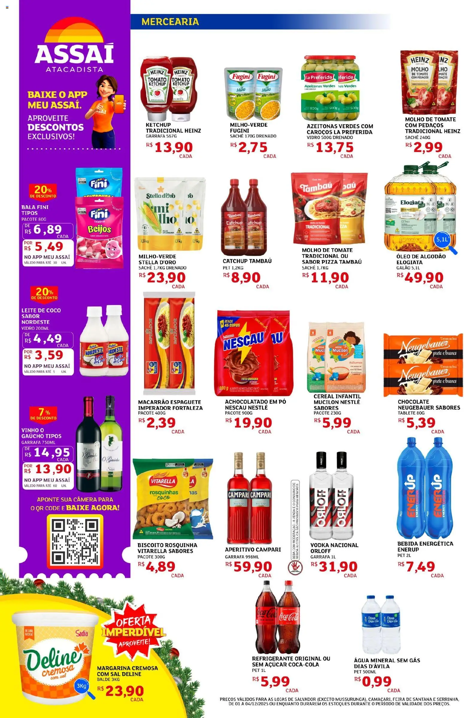Assaí Atacadista Folheto - válido de 01.12.2025 | Página: 2 | Produtos: Chocolate, Macarrão, Sal, Câmera