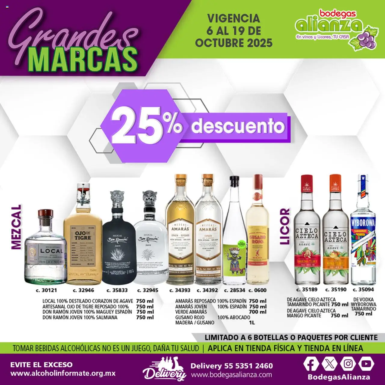Nuevas ofertas de Bodegas Alianza válidas en toda la República Mexicana desde el 06.10.2025. ¡Encuentra las mejores ofertas en Bodegas Alianza - Catálogo Grandes Marcas! | Página: 10 | Productos: Mango, Vodka
