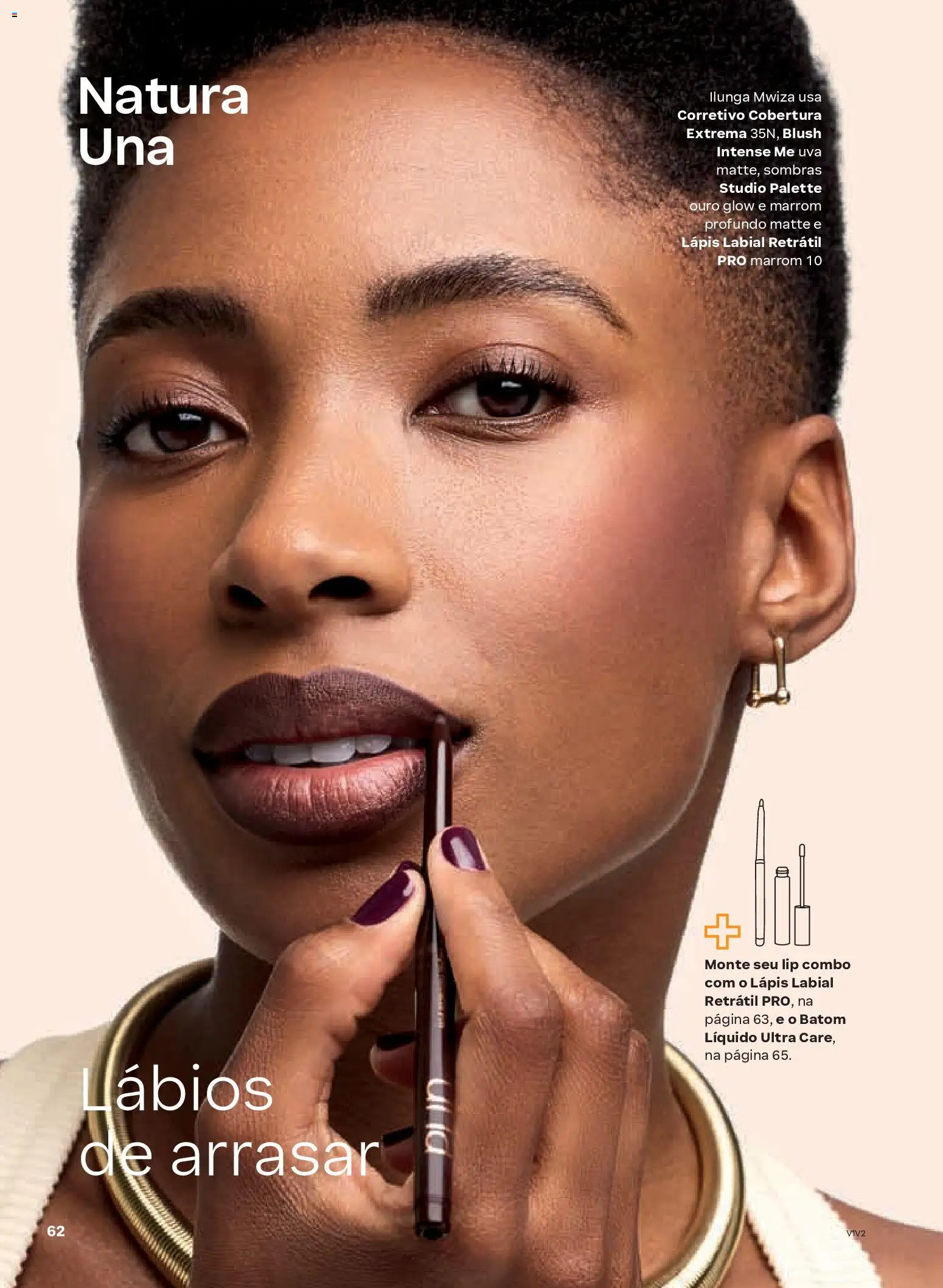 Natura Folheto - válido de 19.02.2026 | Página: 62 | Produtos: Corretivo, Blush, Batom, Lápis