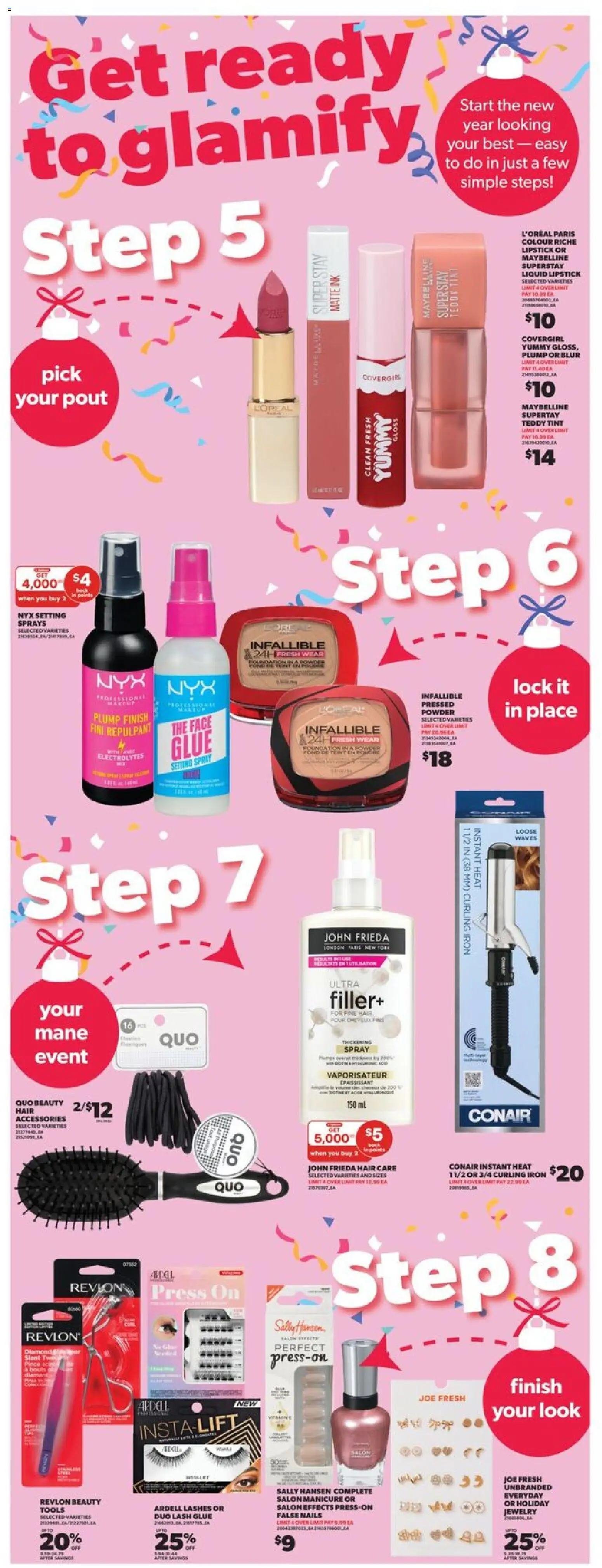 Real Canadian Superstore flyer valid from 11.12.2025 | Page: 27 | Products: Iron, Curling iron, Powder, Lipstick