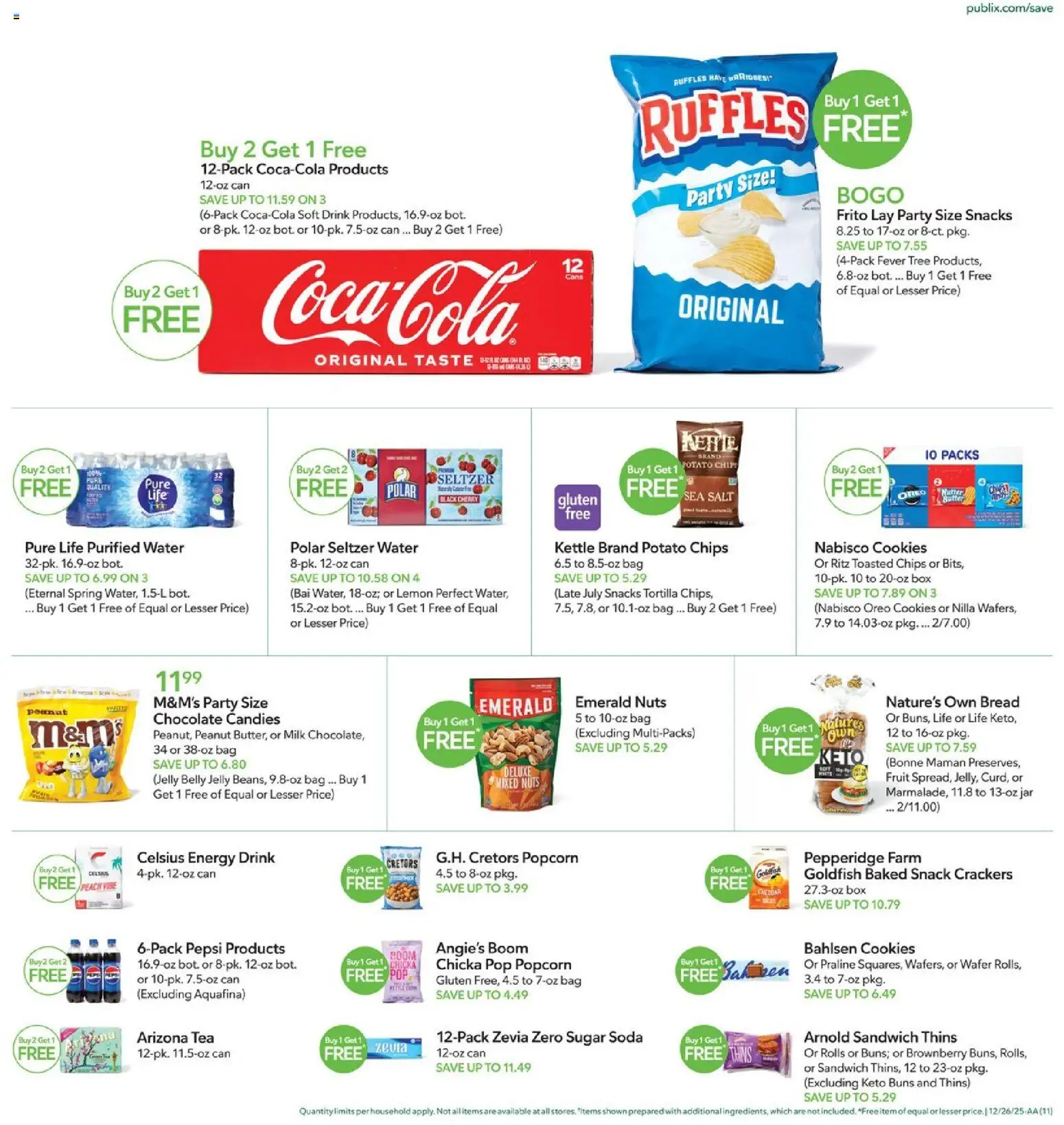 Publix Weekly Ad - valid from 26.12.2025 | Page: 11 | Products: Chips, Salt, Peach, Bag