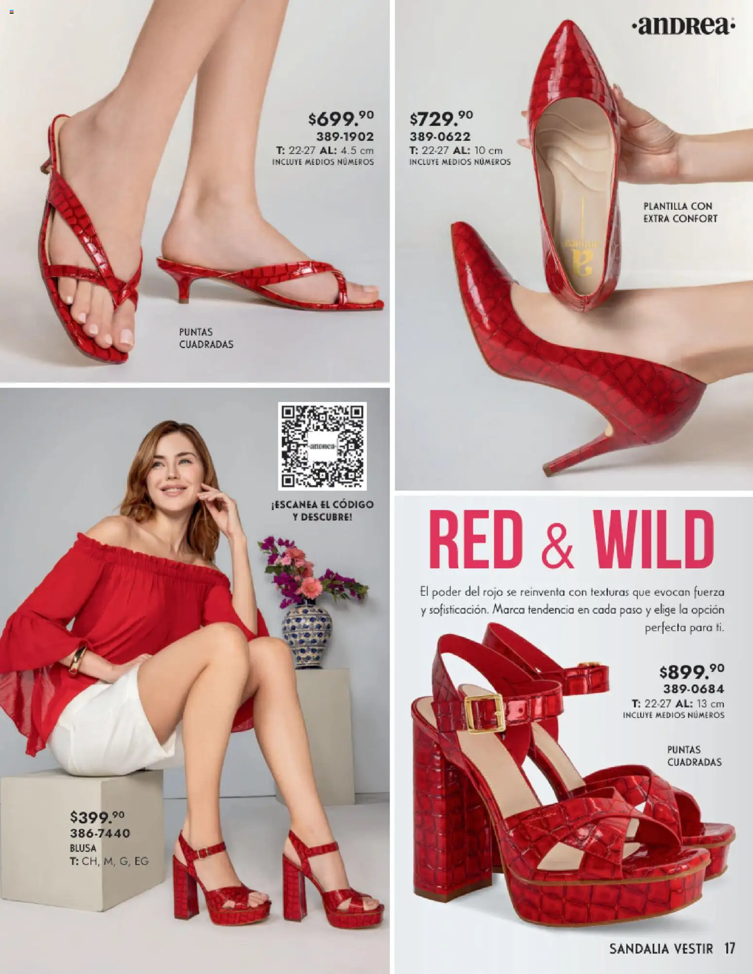 Nuevas ofertas de Andrea válidas en toda la República Mexicana desde el 25.01.2026. ¡Encuentra las mejores ofertas en Andrea catálogo Calzado Dama! | Página: 17 | Productos: Blusa