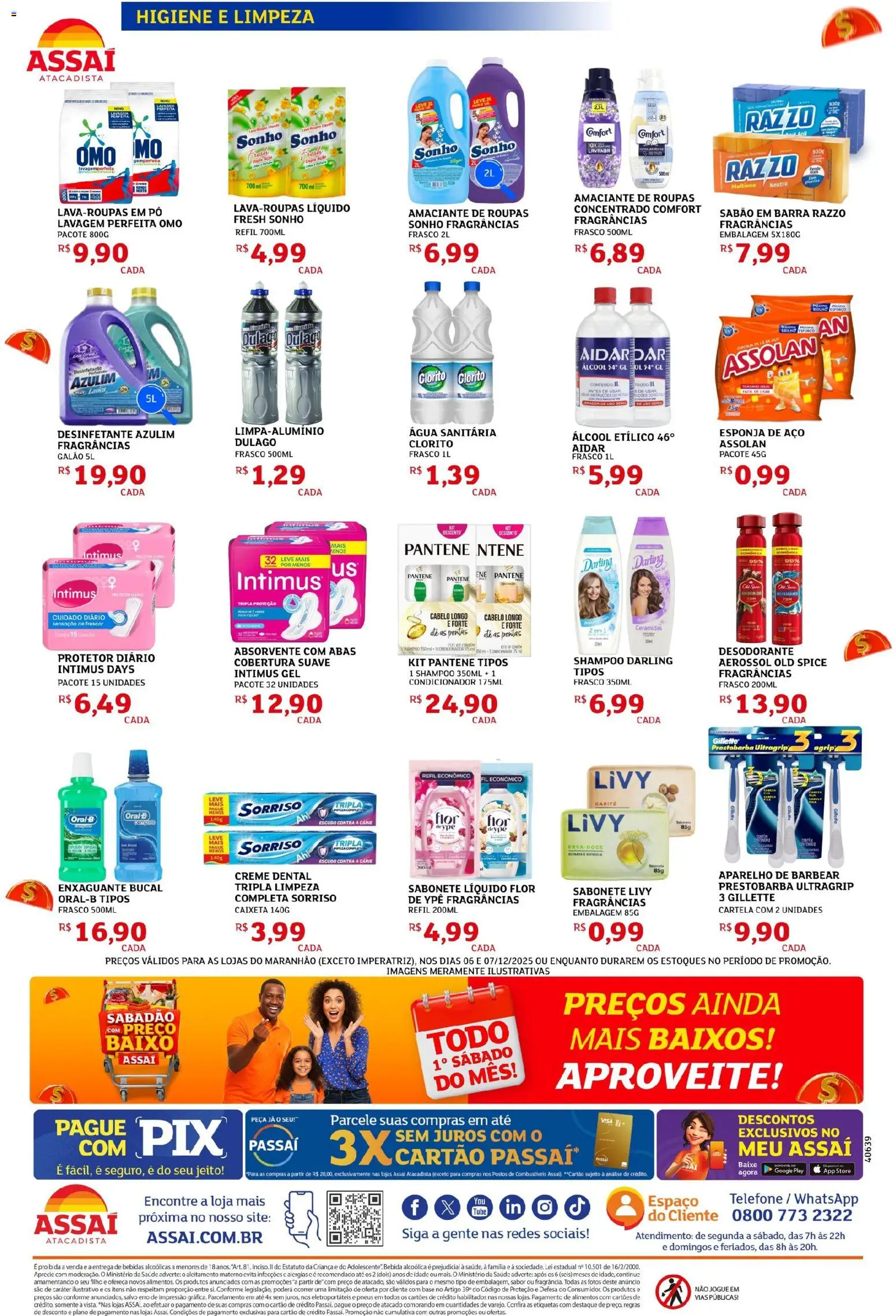 Assaí Atacadista Folheto - válido de 06.12.2025 | Página: 4 | Produtos: Enxaguante bucal, Amaciante de roupas, Pneus, Baixo