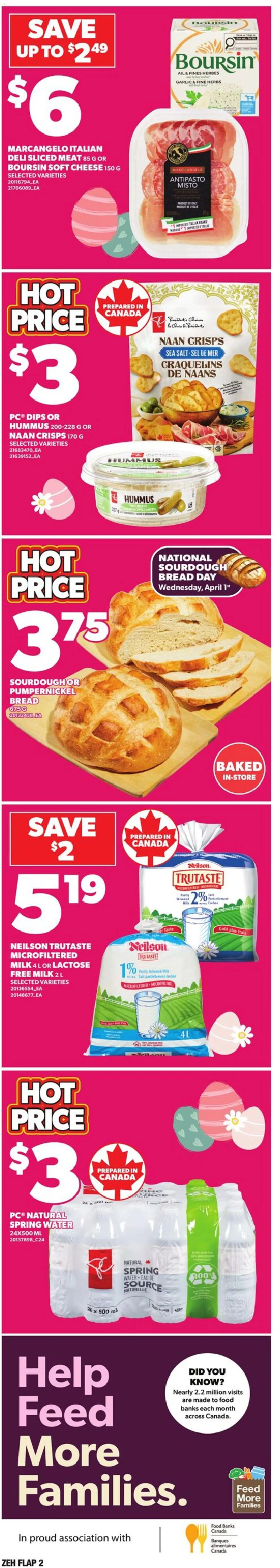 Zehrs flyer valid from 26.03.2026 | Page: 2 | Products: Milk, Cheese, Bread
