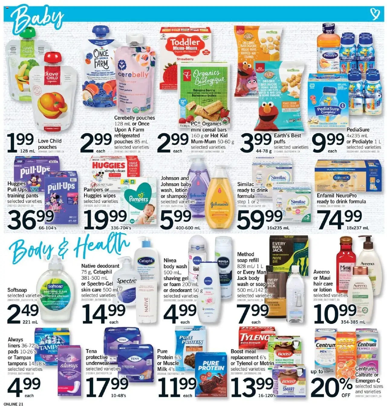 Fortinos flyer valid from 31.07.2025 | Page: 20 | Products: Rice, Body wash, Deodorant, Pants