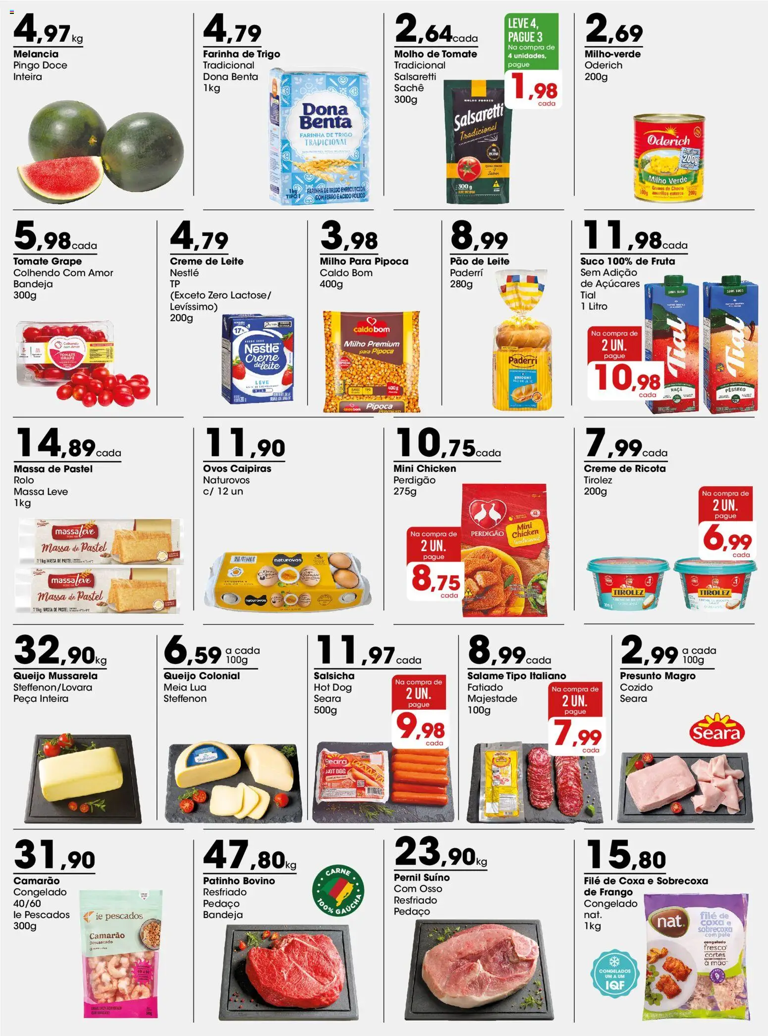 Zaffari Folheto - válido de 23.02.2026 | Página: 2 | Produtos: Ovos, Pão, Salame, Massa de pastel