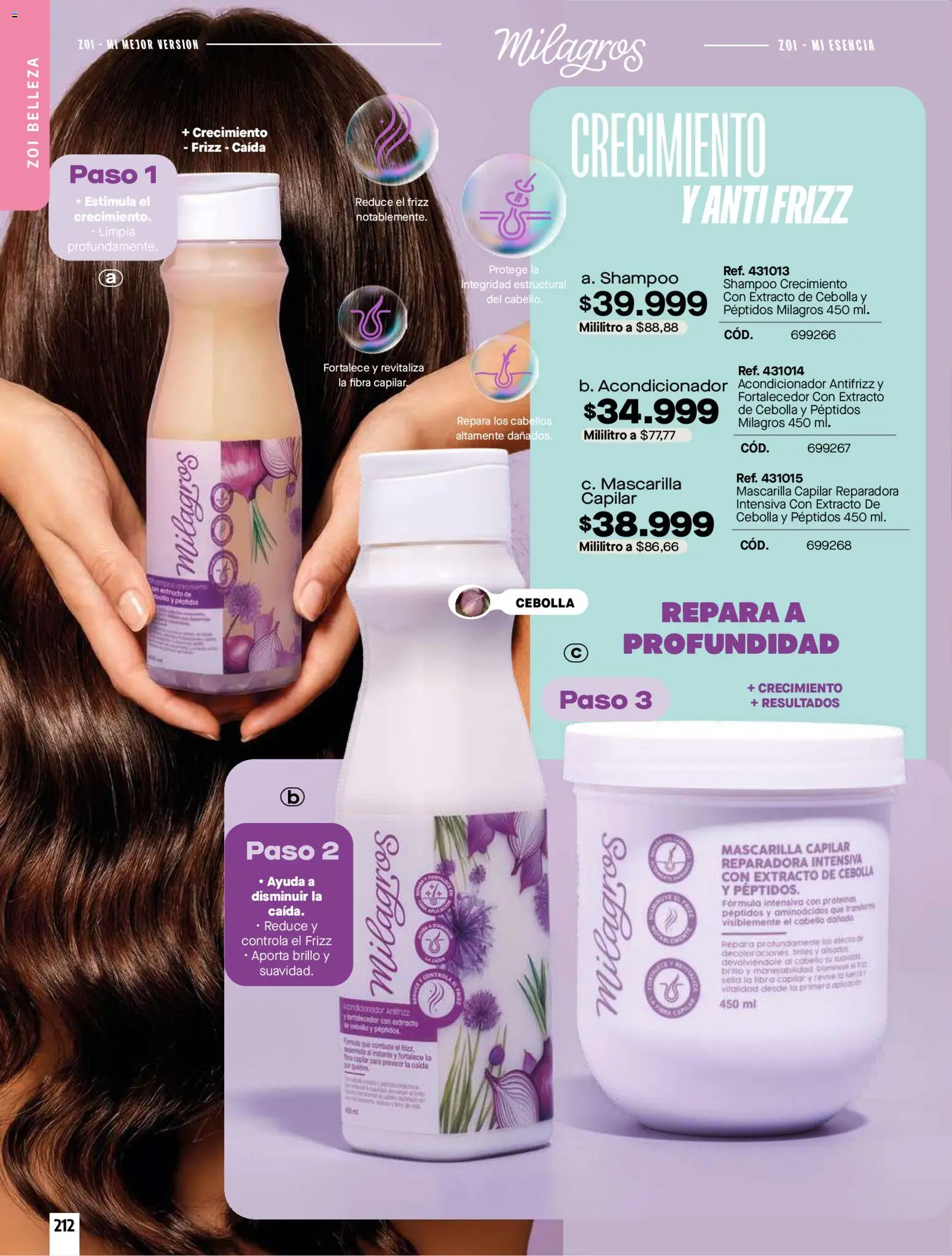 Carmel revista - valida desde el 01.04.2026 | Página: 212 | Productos: Brillo, Cebolla, Mascarilla, Acondicionador