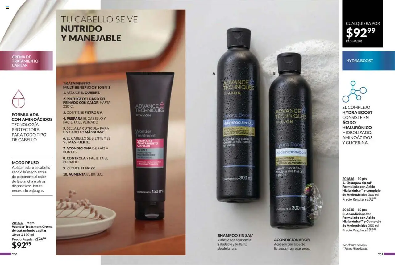 Nuevas ofertas de AVON válidas en toda la República Mexicana desde el 11.07.2025. ¡Encuentra las mejores ofertas en AVON campaña 11 2025! | Página: 102 | Productos: Sal, Crema, Acondicionador, Sobre