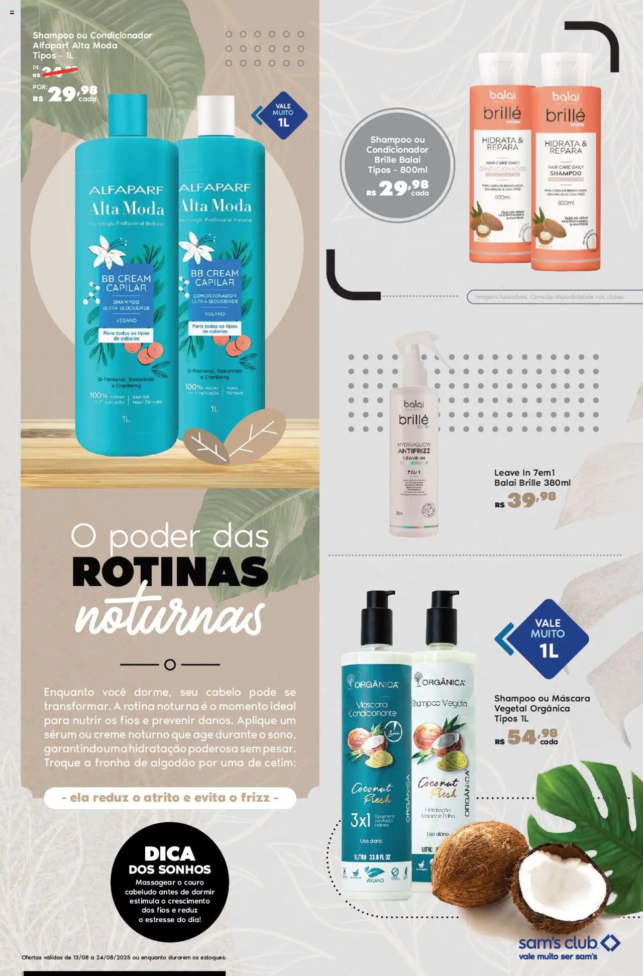 Sam's Club Folheto - válido de 13.08.2025 | Página: 4 | Produtos: Tamarindo, Condicionador, Algodão, Fronha