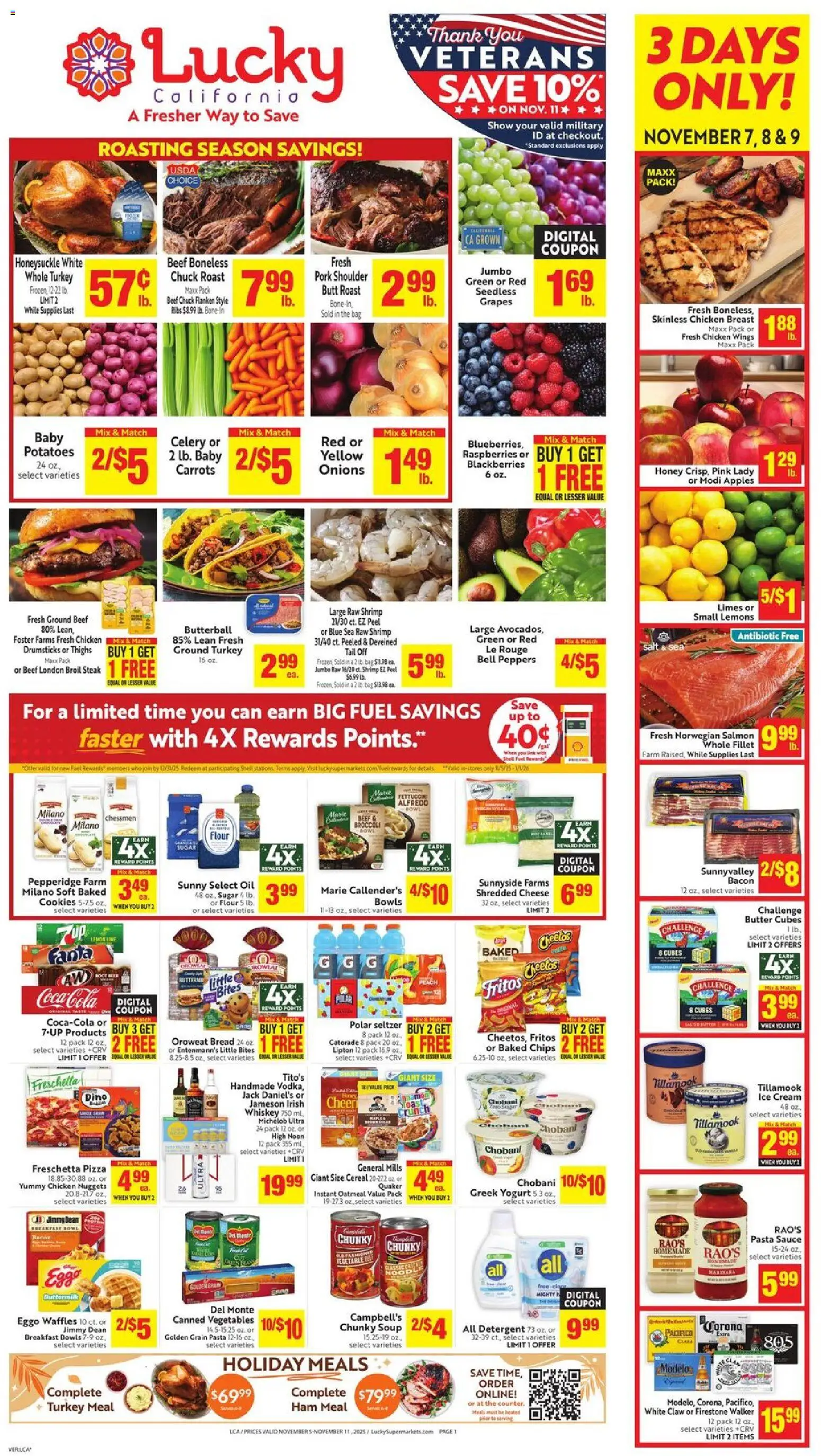 Lucky Supermarkets Weekly Ad - valid from 05.11.2025 | Page: 1 | Products: Oil, Pasta, Salt, Lime