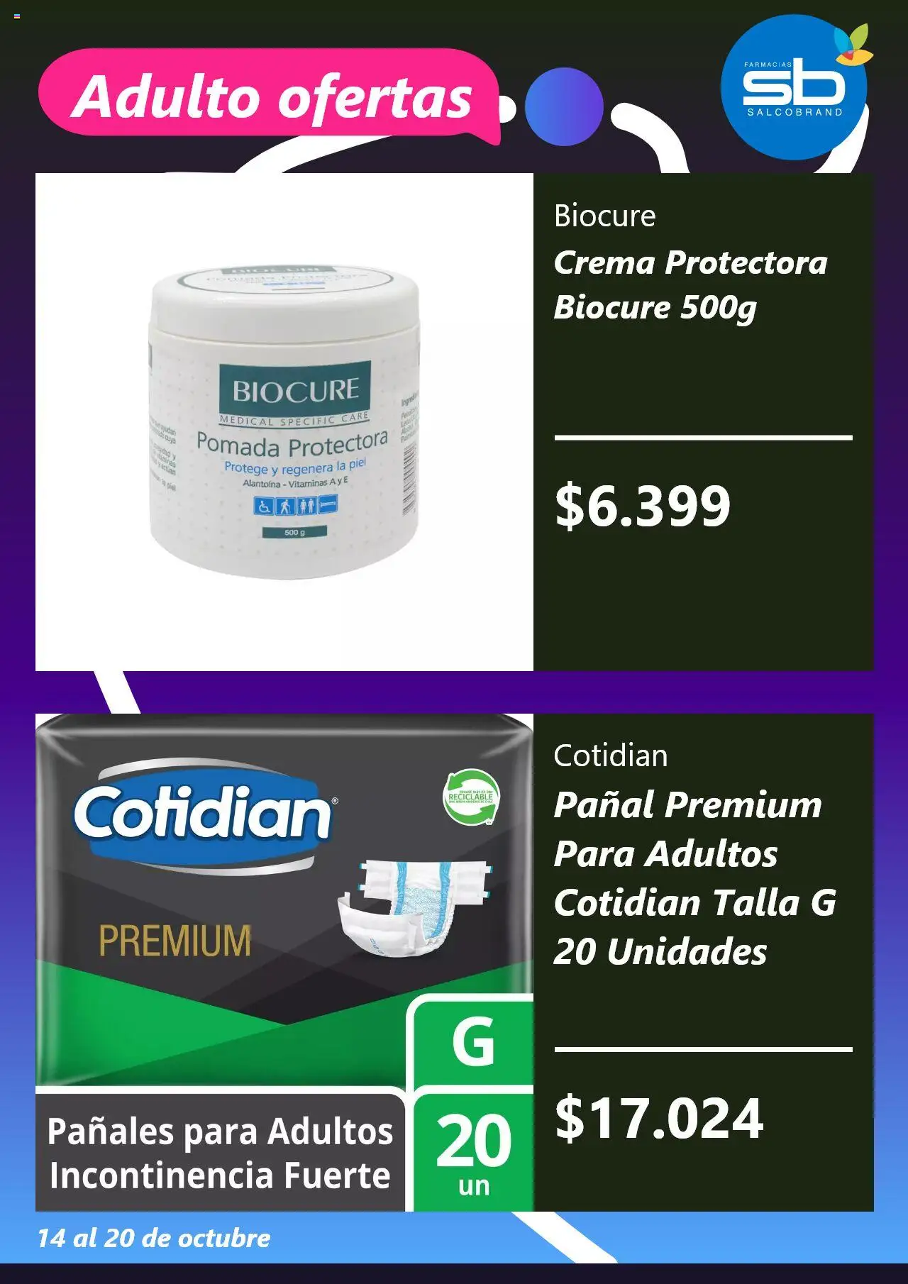 Salcobrand ofertas  │ válido desde el 14.10.2025 | Página: 4 | Productos: Pañales, Vitaminas, Crema