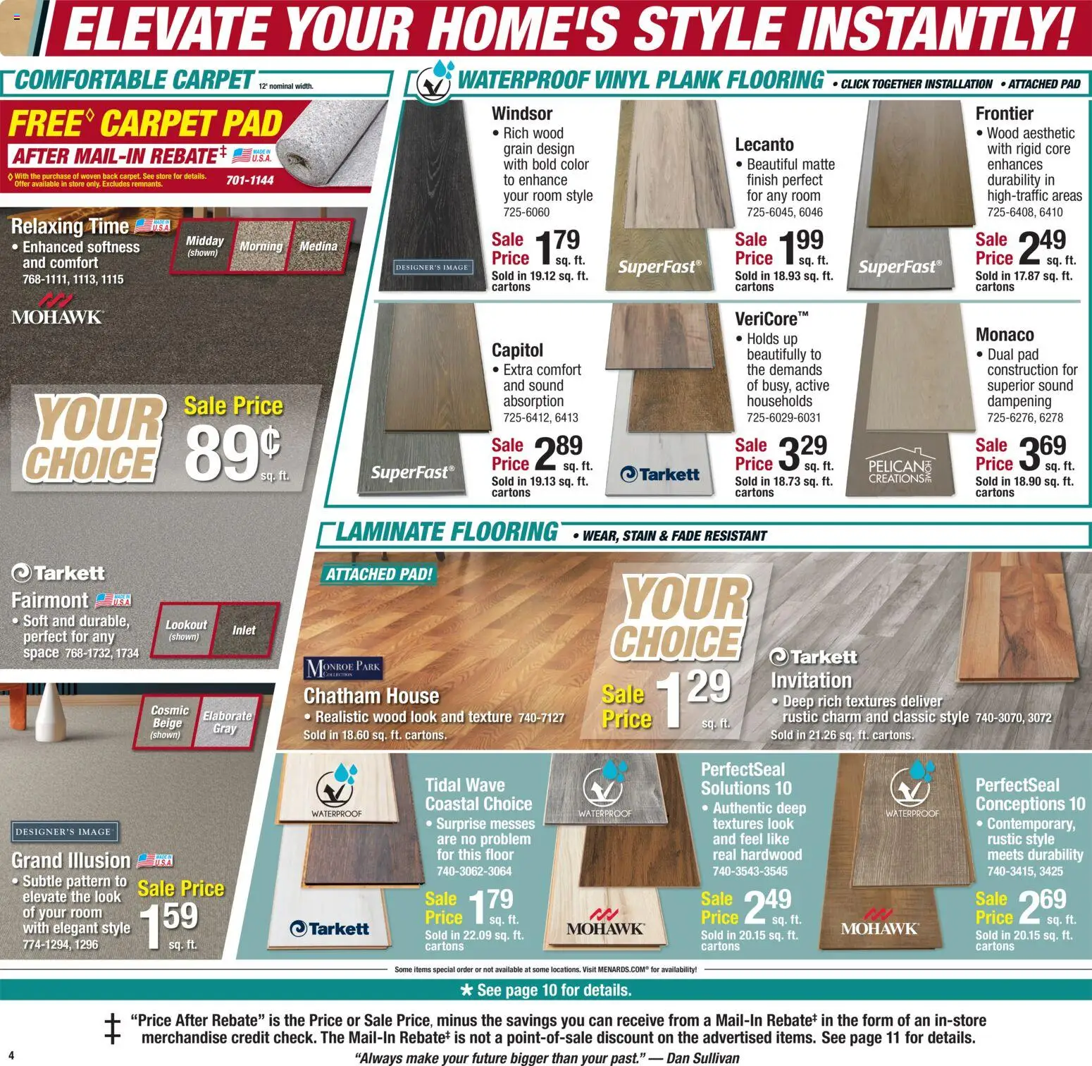 Menards - Weekly Ad - valid from 14.01.2026 | Page: 5 | Products: Carpet