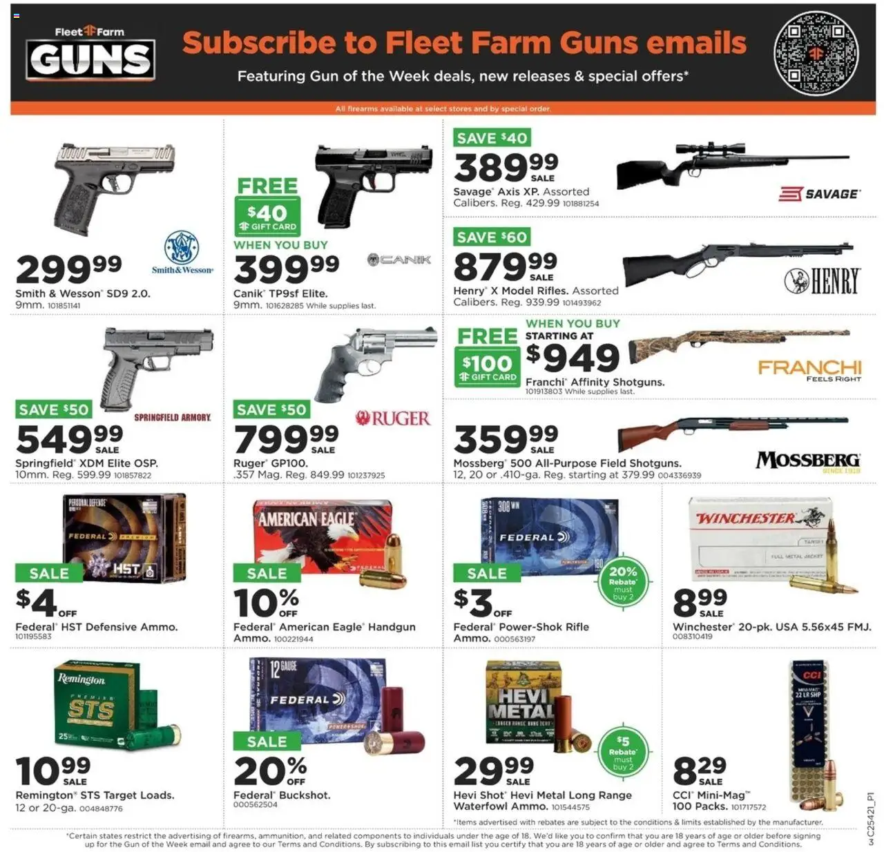 Mills Fleet Farm Weekly Ad - valid from 16.10.2025 | Page: 4 | Products: Jacket, Handgun, Rifle, Waterfowl