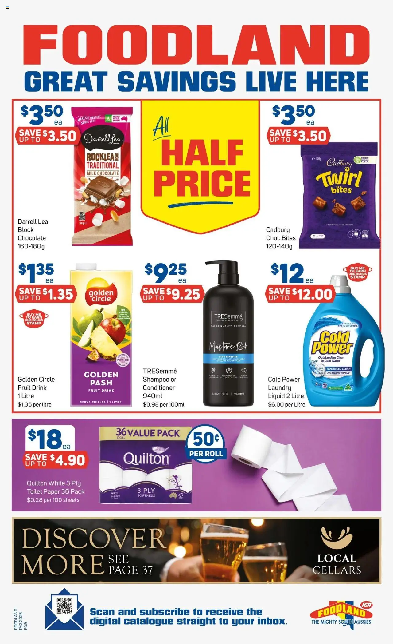 Foodland catalogue - valid from 22.10.2025 | Page: 39 | Products: Toilet, Milk, Toilet paper, Water