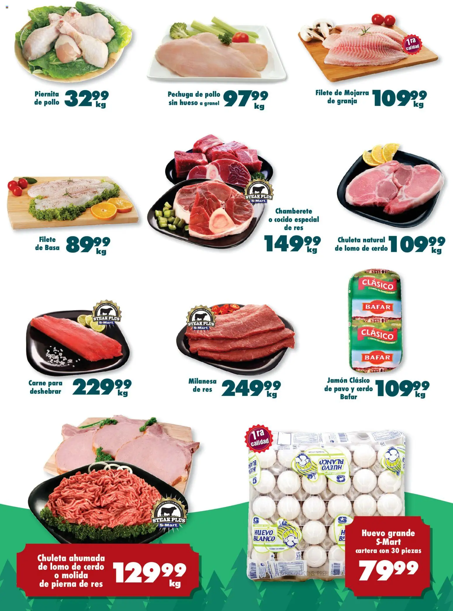 Nuevas ofertas de S-Mart válidas en toda la República Mexicana desde el 18.11.2025. ¡Encuentra las mejores ofertas en S-Mart folleto Juárez! | Página: 4 | Productos: Milanesa, Jamón, Cerdo, Res