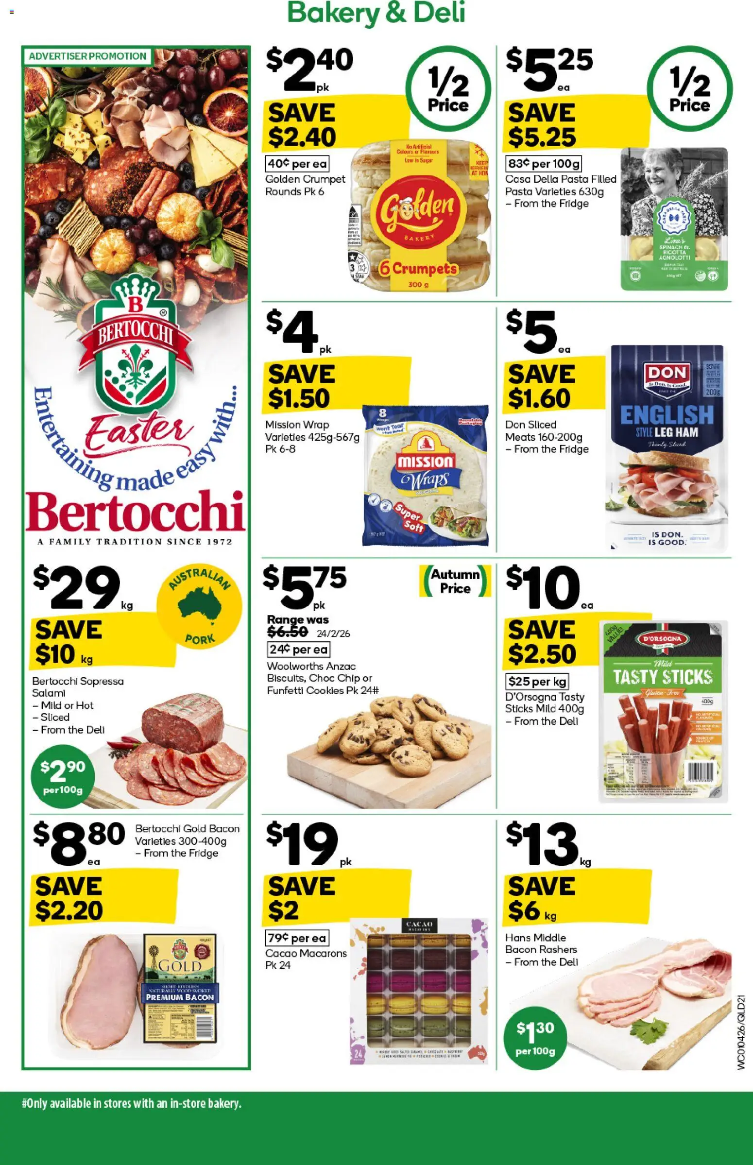 Woolworths catalogue - valid from 01.04.2026 | Page: 21 | Products: Salami, Pork, Pasta, Fridge