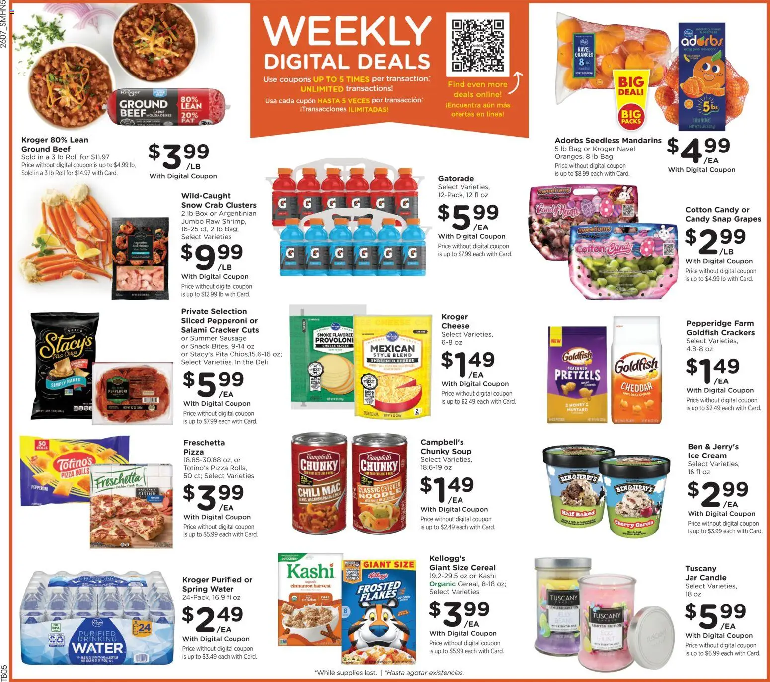 Smith's Weekly Ad - valid from 18.03.2026 | Page: 2 | Products: Salami, Oranges, Beef, Cream