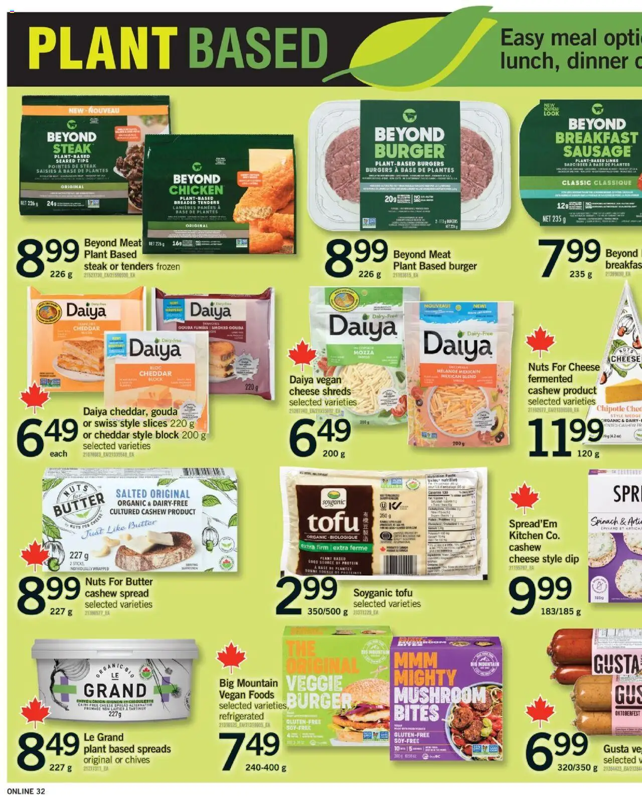 Fortinos flyer valid from 11.09.2025 | Page: 30 | Products: Nuts, Butter, Cheese, Chicken