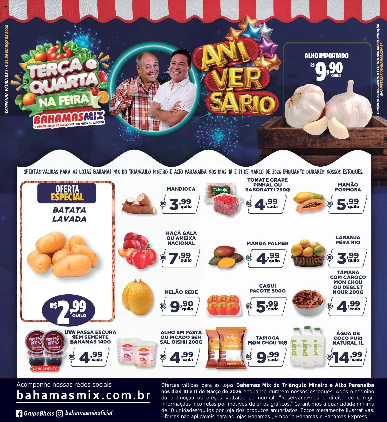 Bahamas Mix Folheto - válido de 10.03.2026 | Página: 1 | Produtos: Caqui, Melão, Pera, Pasta