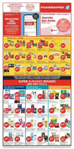 Preview of COCA COLA ou / or PEPSI Boissons / Beverages (6 x 710 ml), Produits sélectionnés / Selected Types. Limite de 4. 4,99 $ l'article supplémentaire. from shop Pharmaprix valid from 20.12.2025 | Page: 2