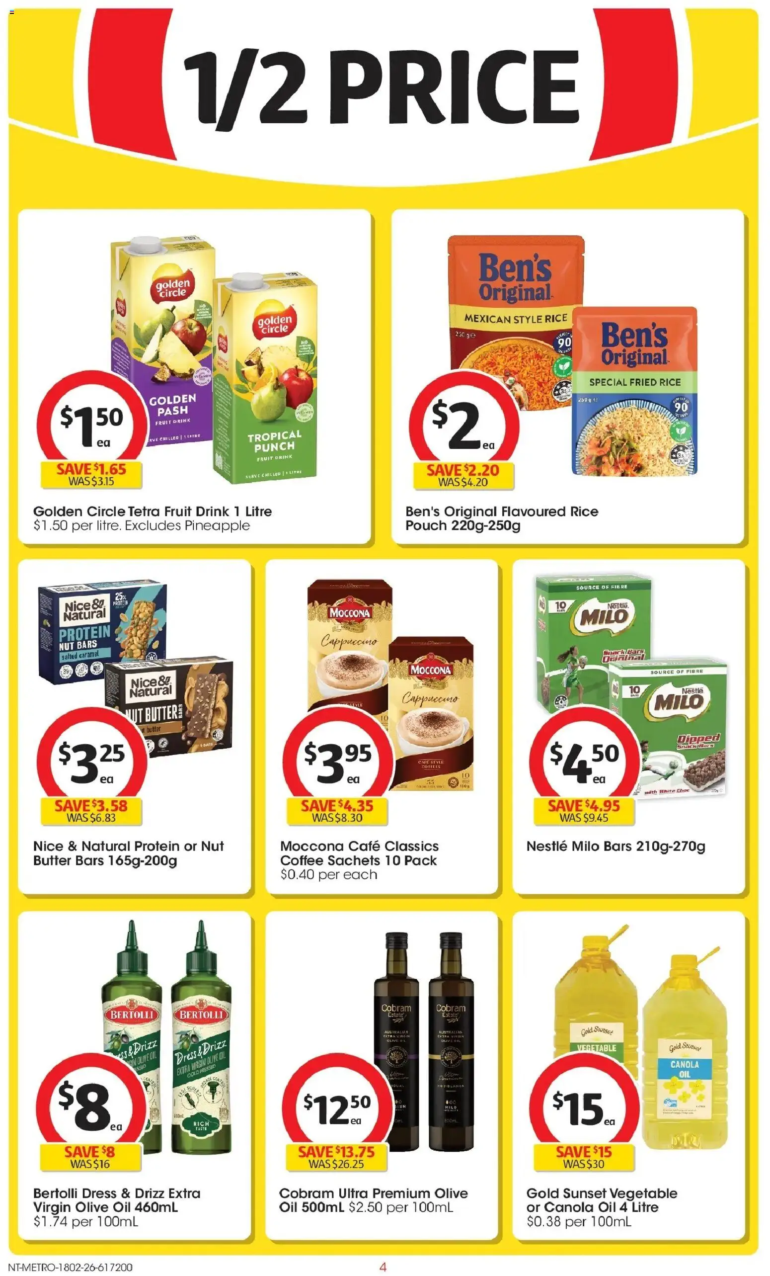 Coles catalogue - valid from 18.02.2026 | Page: 4 | Products: Oil, Rice, Gin, Moccona