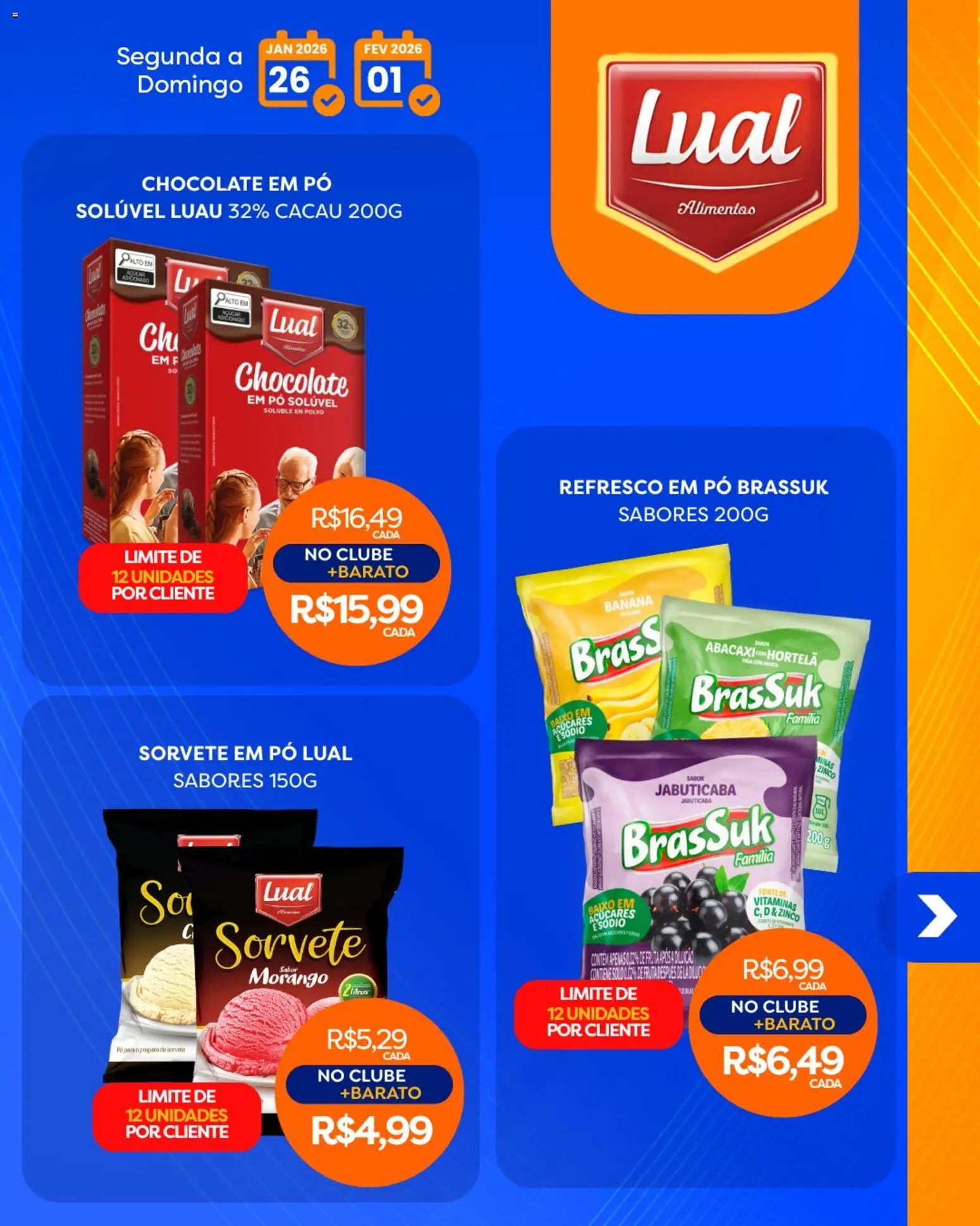 Rede Bom Lugar Folheto - válido de 26.01.2026 | Página: 2 | Produtos: Refresco, Polvo, Chocolate, Sorvete