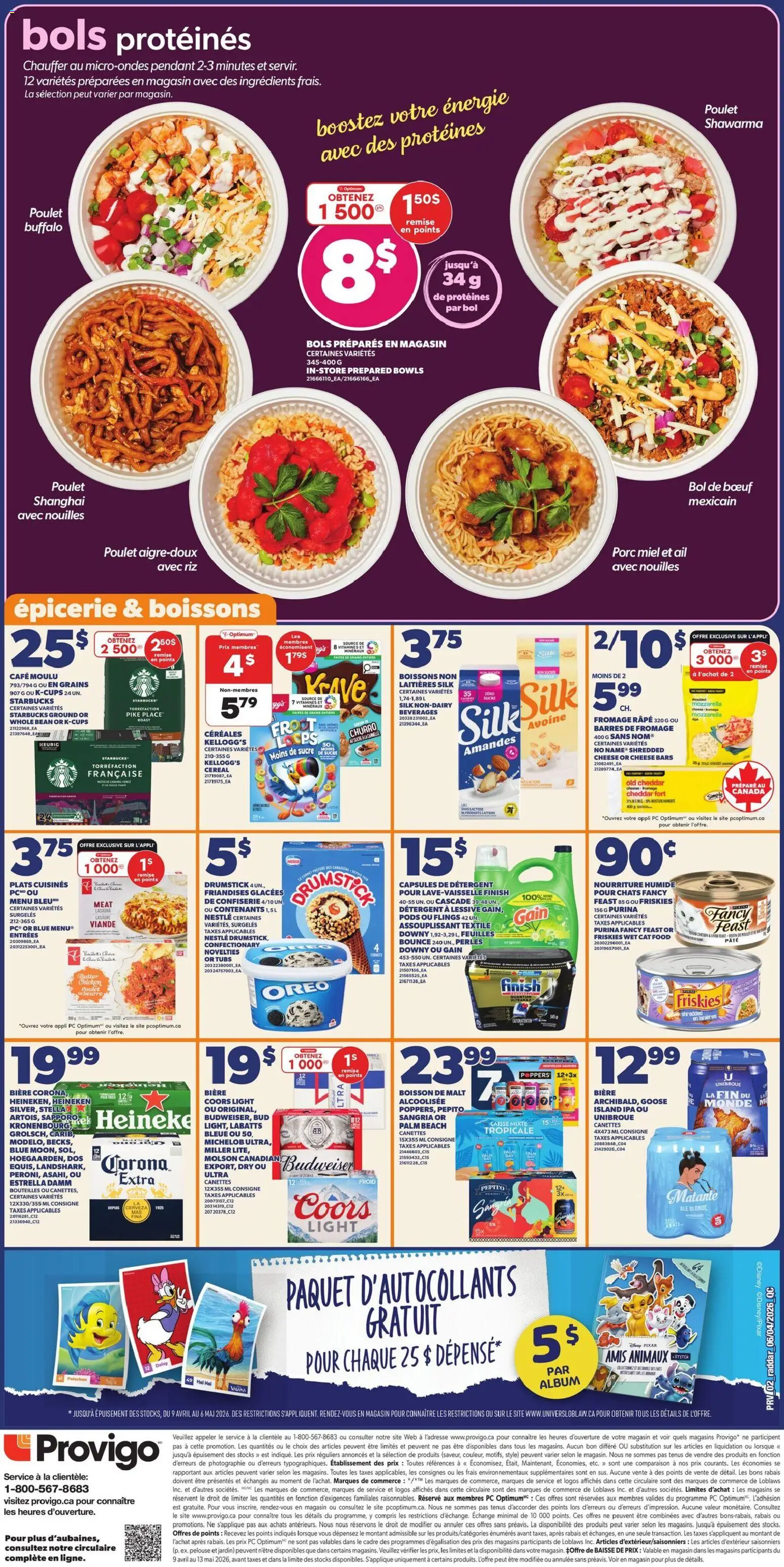Provigo flyer valid from 09.04.2026 | Page: 2 | Products: PC, Detergent, Cheese, Chicken