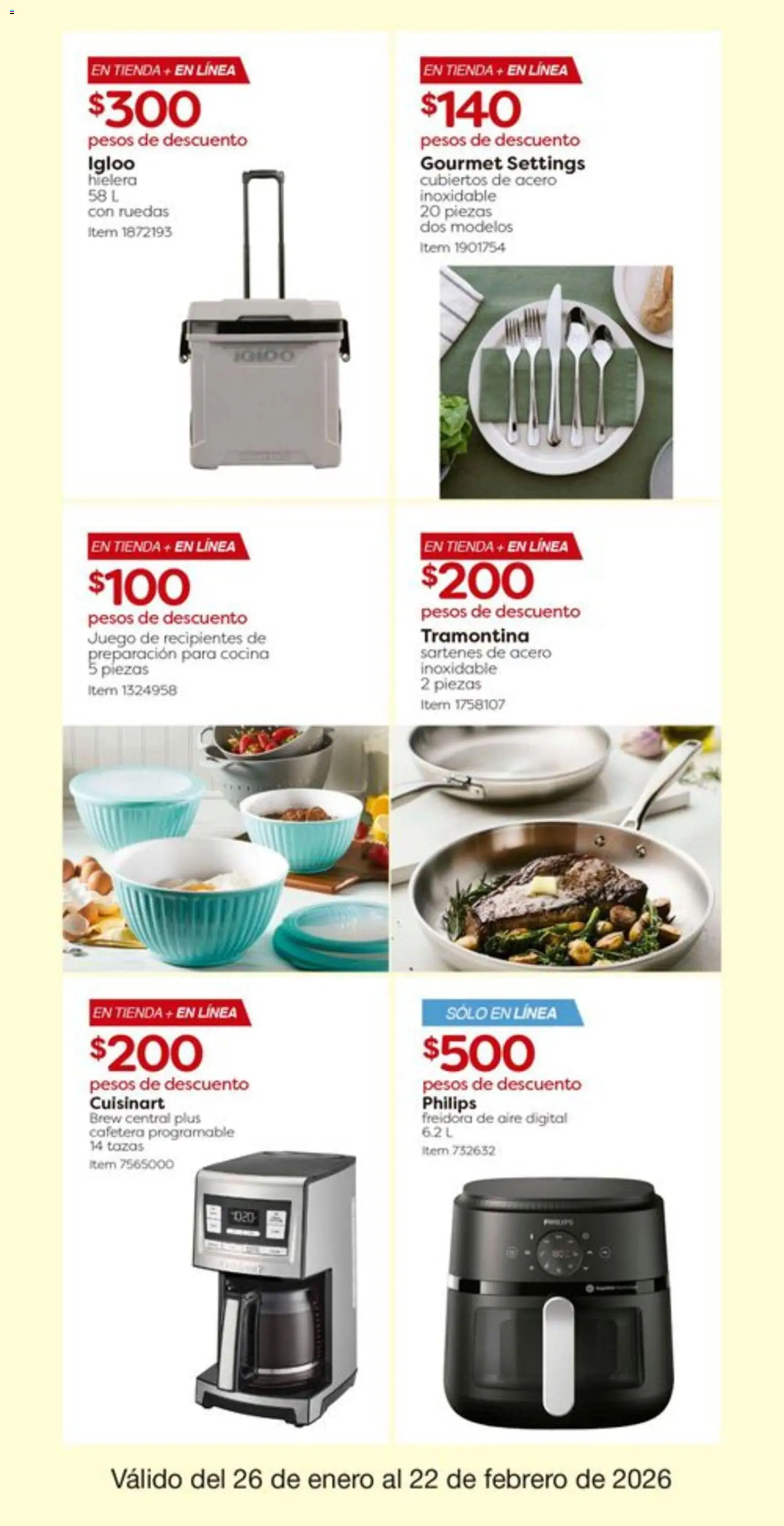 Nuevas ofertas de Costco válidas en toda la República Mexicana desde el 26.01.2026. ¡Encuentra las mejores ofertas en Costco catálogo! | Página: 14 | Productos: Freidora de aire, Juego, Cocina, Cafetera
