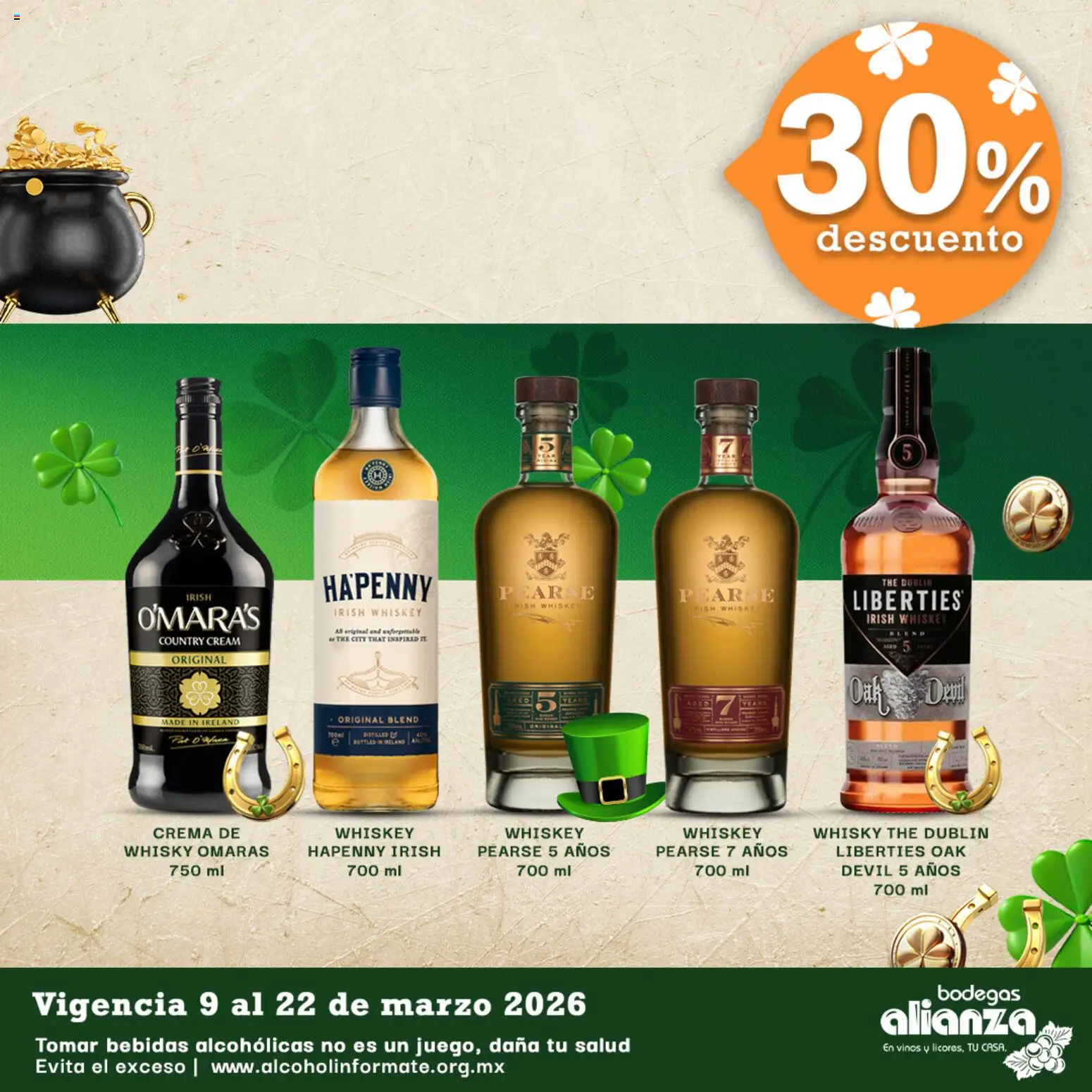 Nuevas ofertas de Bodegas Alianza válidas en toda la República Mexicana desde el 09.03.2026. ¡Encuentra las mejores ofertas en Bodegas Alianza catálogo Ofertas! | Página: 3 | Productos: Whiskey, Crema, Whisky