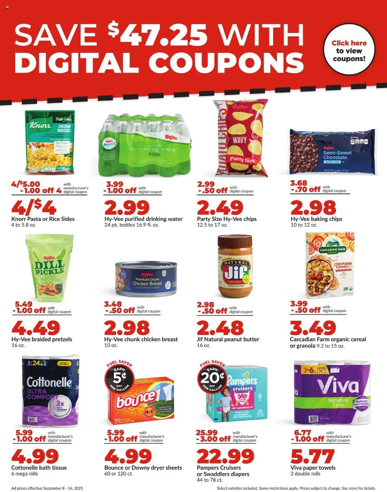 HyVee Weekly Ad - valid from 08.09.2025 | Page: 5 | Products: Broccoli, Bath, Butter, Dill