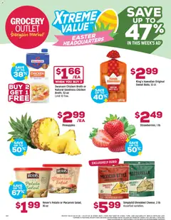 Preview of Grocery Outlet weekly ads valid from 01.04.2026 | Page: 2 | Products: Cheese, Salad