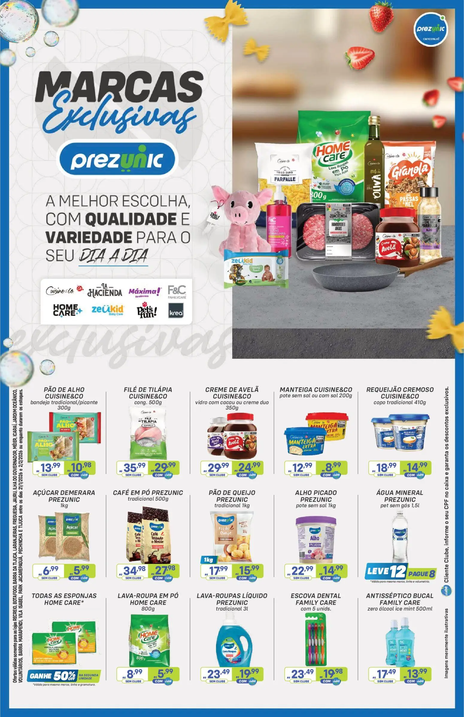 Prezunic Folheto - válido de 19.01.2026 | Página: 6 | Produtos: Escova, Granola, Açúcar, Avelã