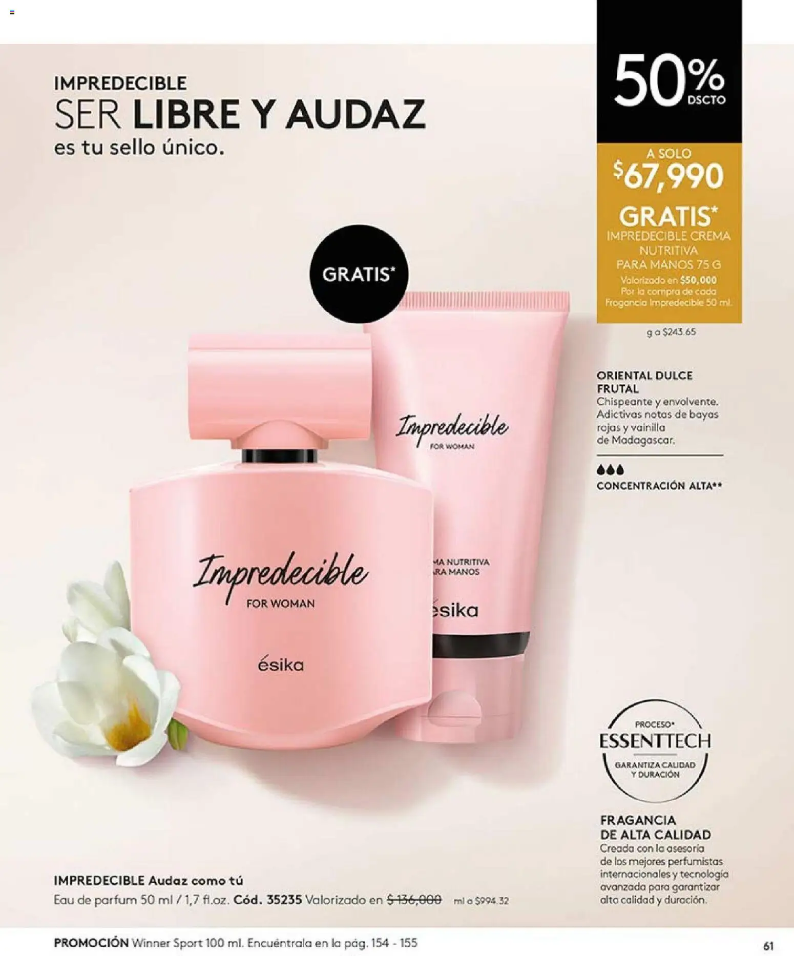 Ésika revista - valida desde el 20.02.2026 | Página: 61 | Productos: Crema, Fragancia