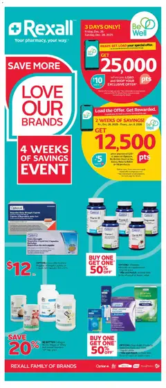 Preview of Rexall weekly flyer / circulaire from shop Rexall valid from 26.12.2025