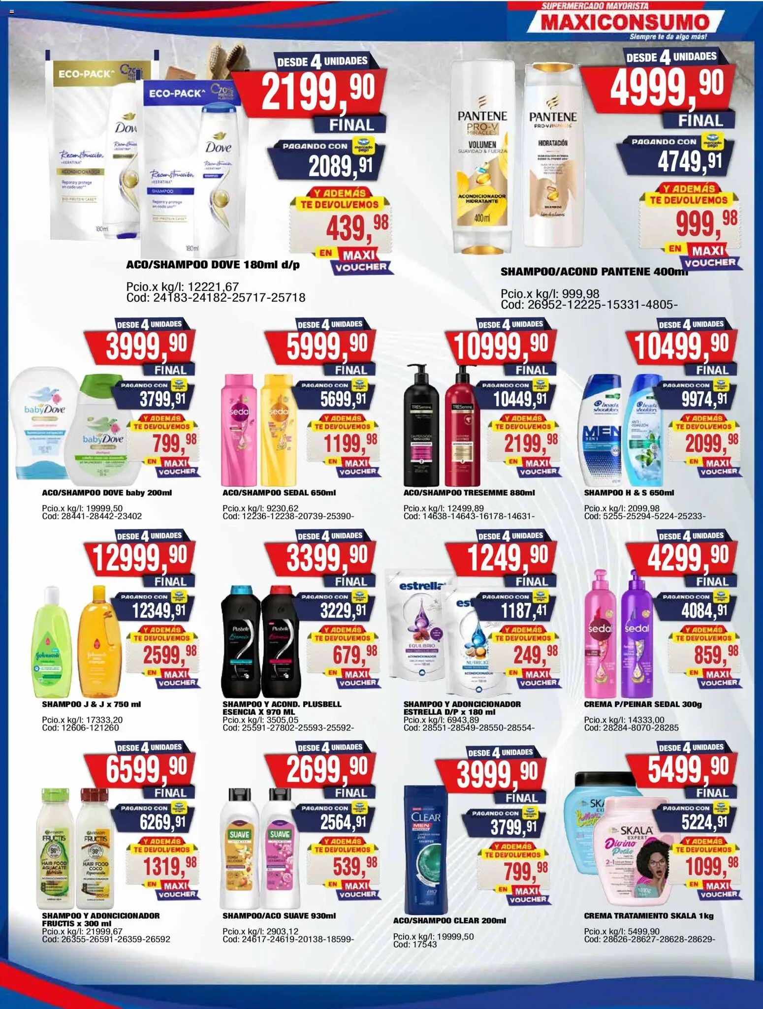 Maxiconsumo ofertas │ válido desde el 13.04.2026 | Página: 25 | Productos: Shampoo, Acondicionador, Té, Crema