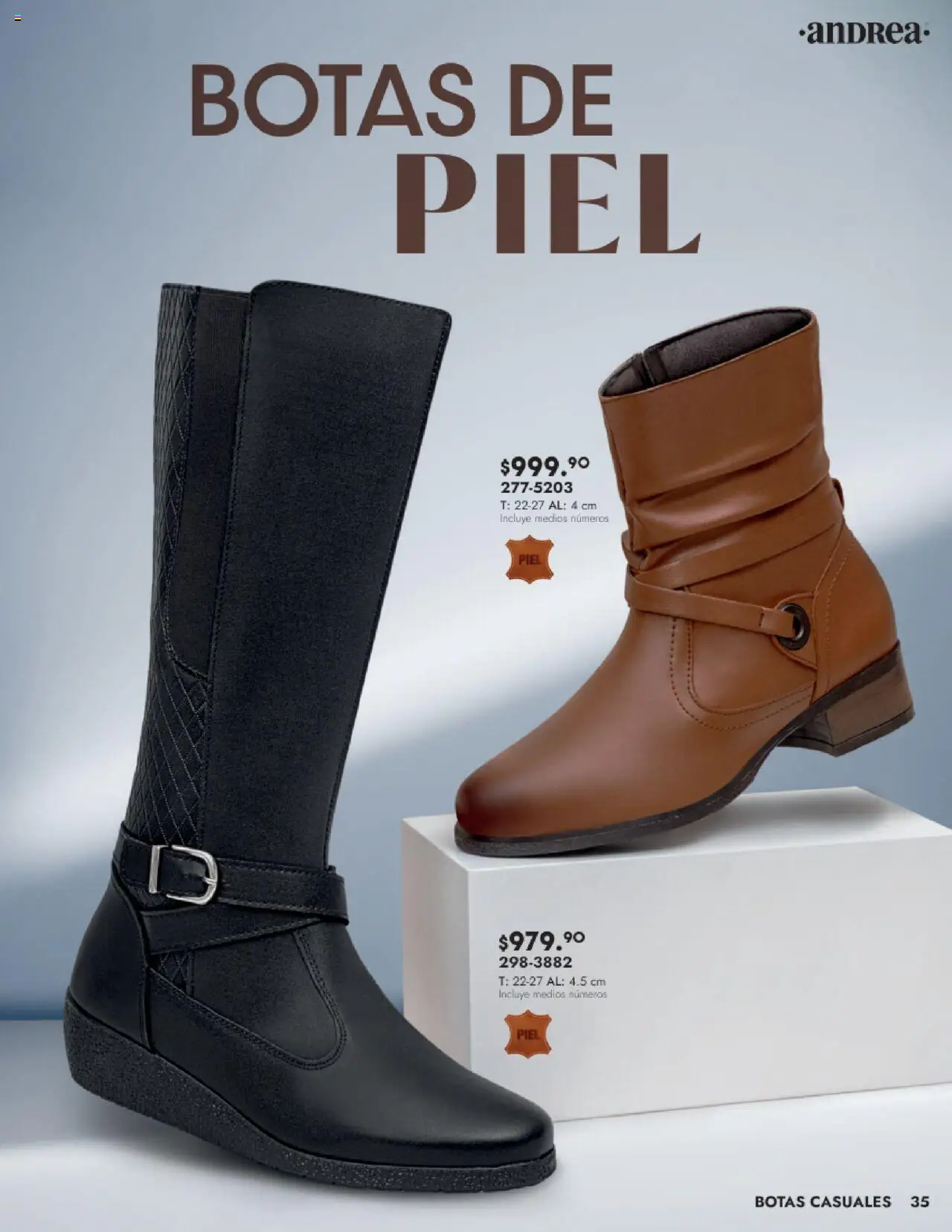 Nuevas ofertas de Andrea válidas en toda la República Mexicana desde el 24.08.2025. ¡Encuentra las mejores ofertas en Andrea - Catálogo Calzado Dama! | Página: 35 | Productos: Botas