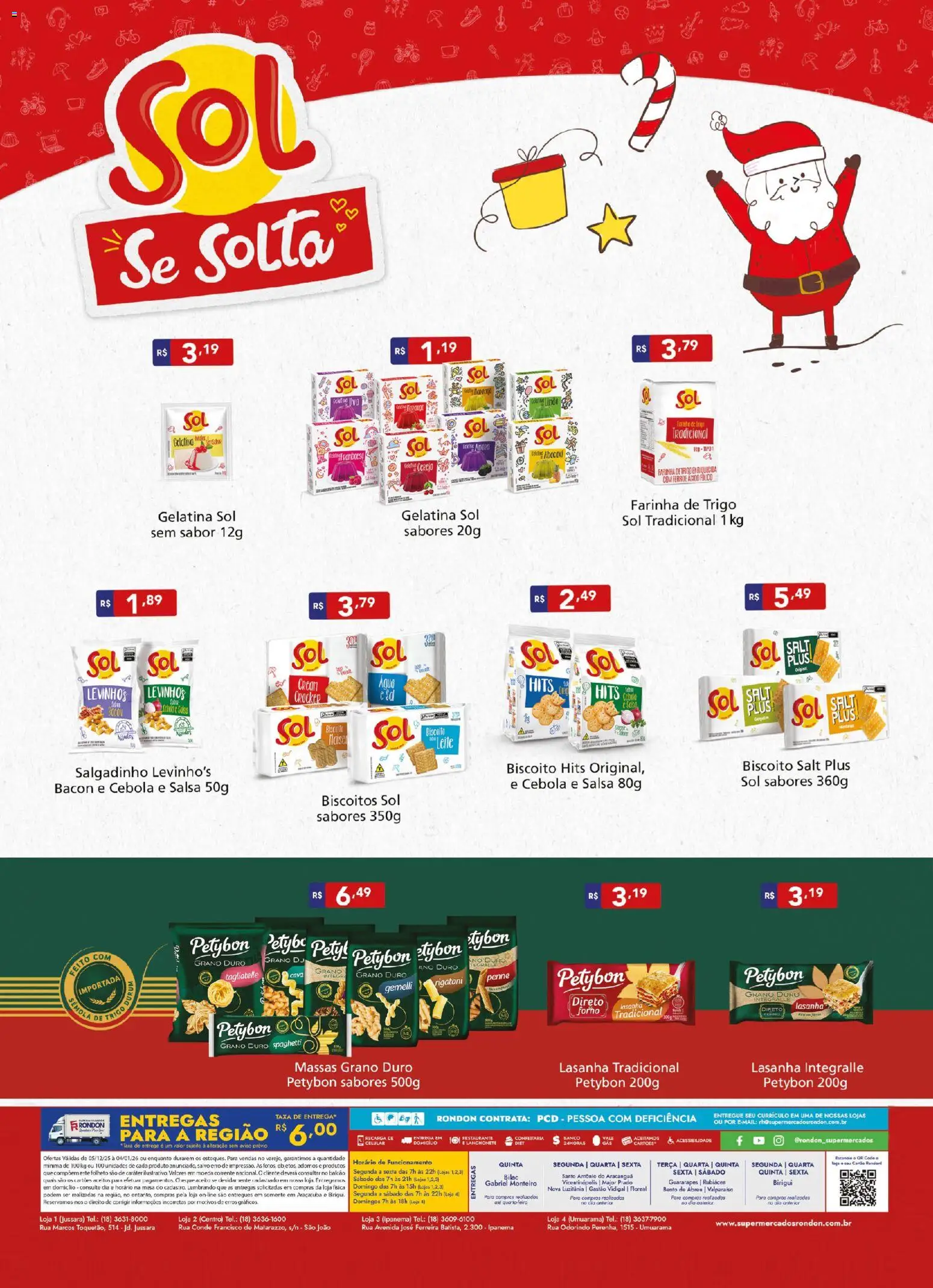Supermercados Rondon Folheto - válido de 05.12.2025 | Página: 2 | Produtos: Biscoito, Leite, Biscoitos, Gelatina