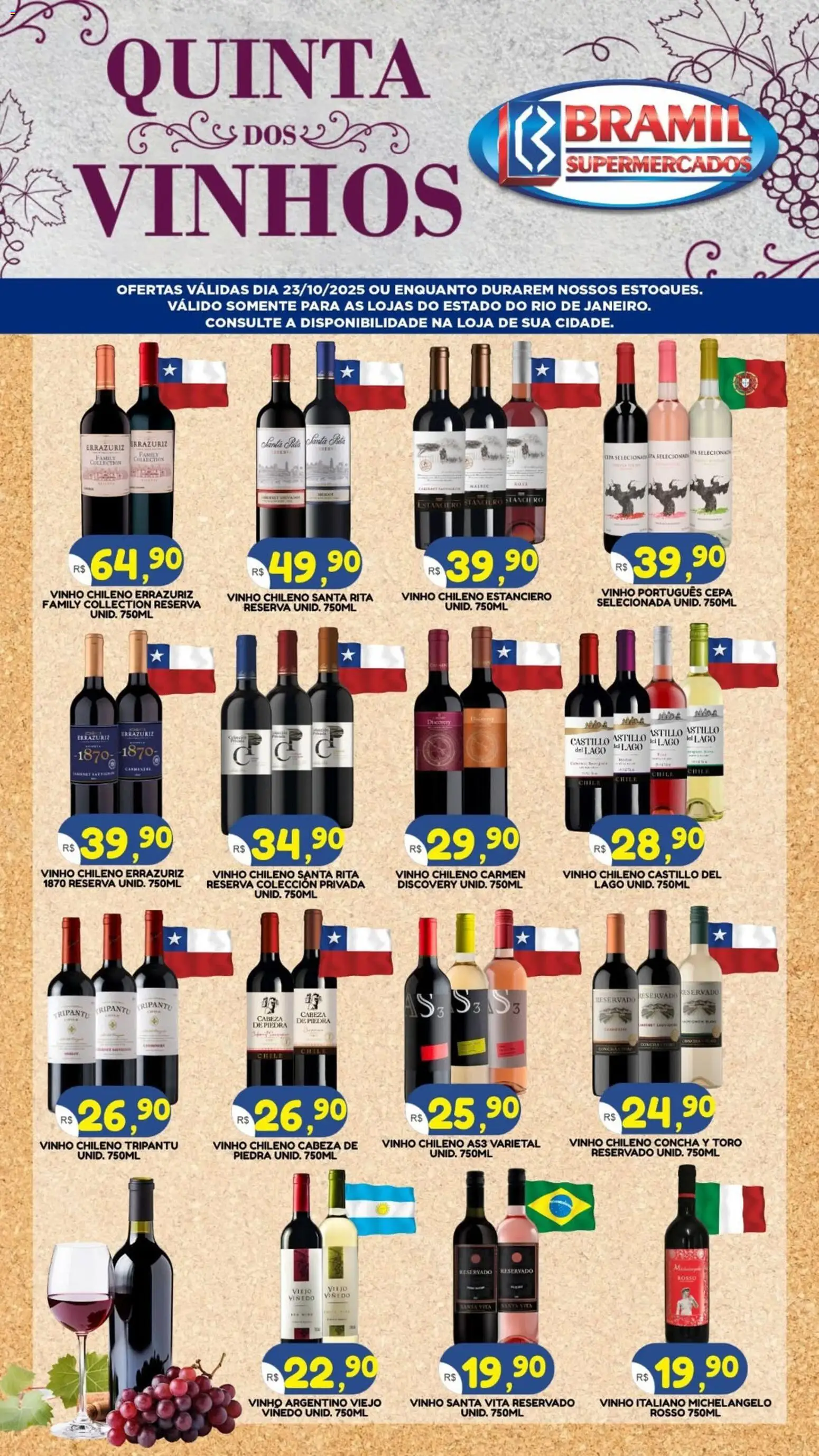 Bramil Supermercados Folheto - válido de 23.10.2025 | Página: 1 | Produtos: Vinho