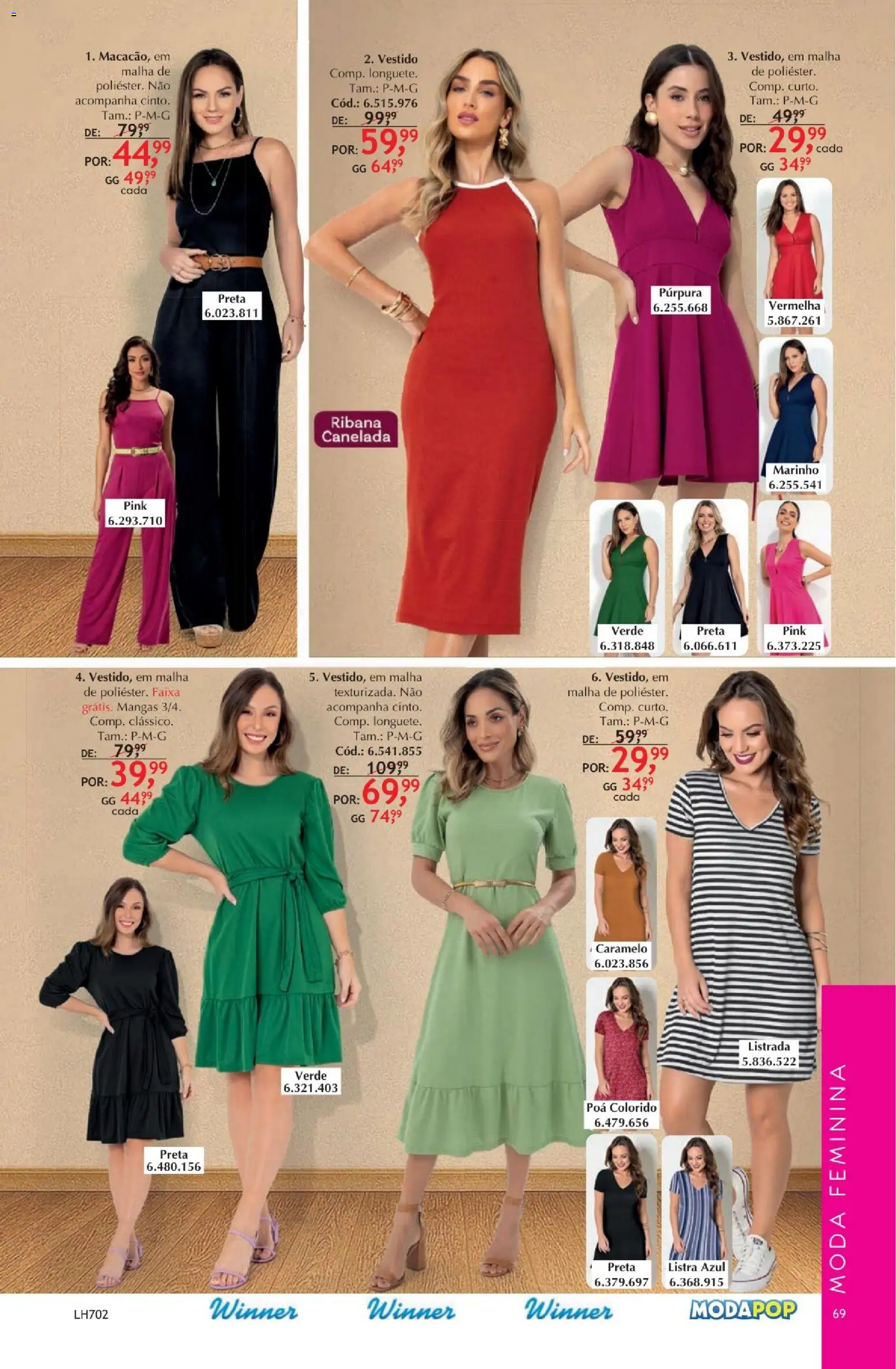 Quatro Estações Folheto - válido de 01.04.2026 | Página: 69 | Produtos: Poá, Mangas, Vestido