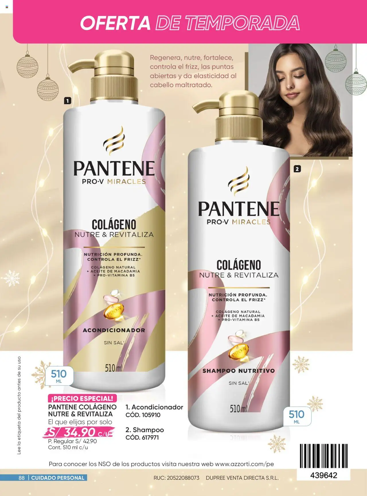 Catálogo Azzorti válido desde 15.10.2025 | Página: 88 | Productos: Shampoo, Acondicionador, Aceite