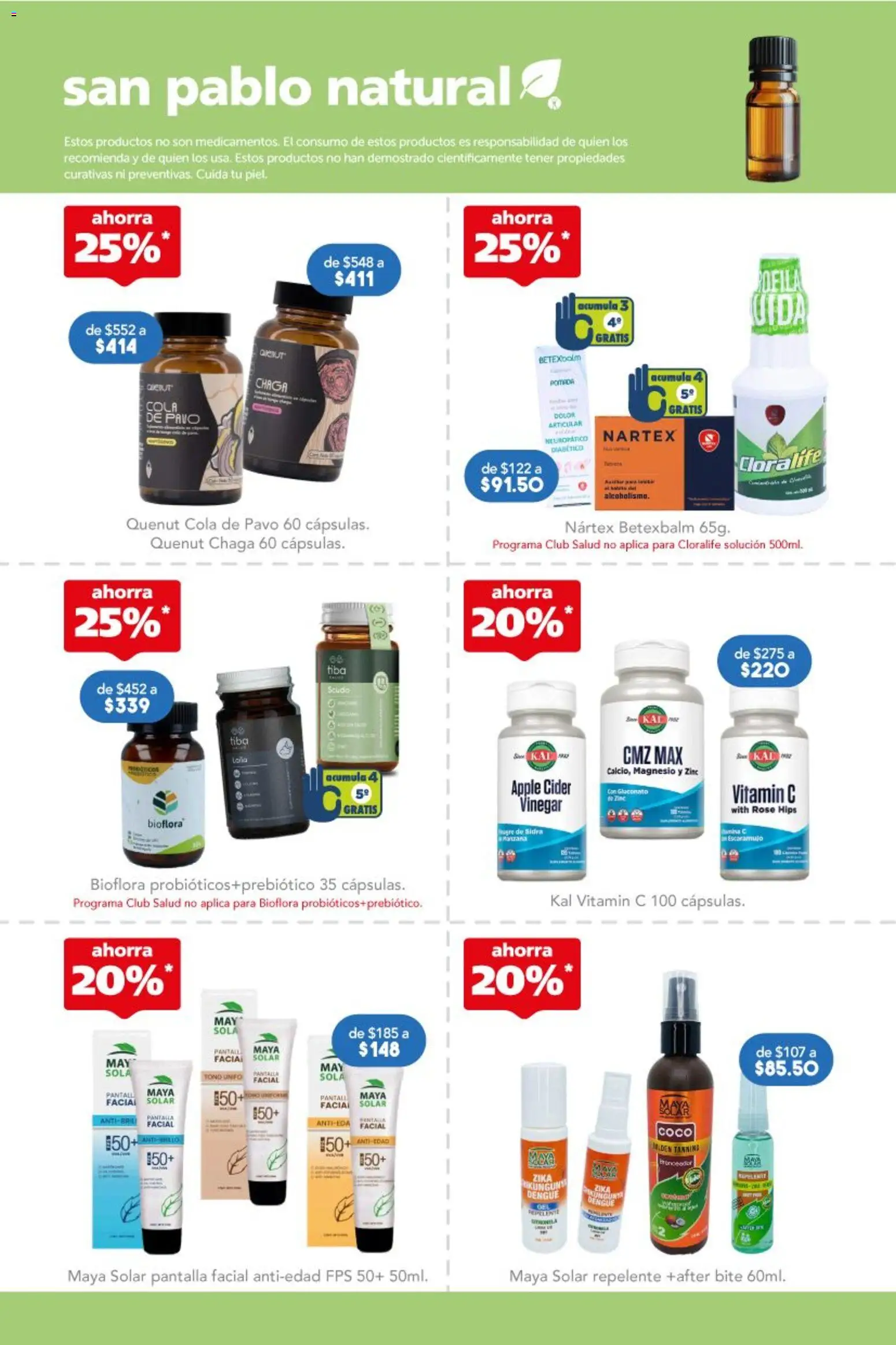 Nuevas ofertas de Farmacia San Pablo válidas en toda la República Mexicana desde el 02.11.2025. ¡Encuentra las mejores ofertas en Farmacia San Pablo catálogo! | Página: 4 | Productos: Lona, Repelente