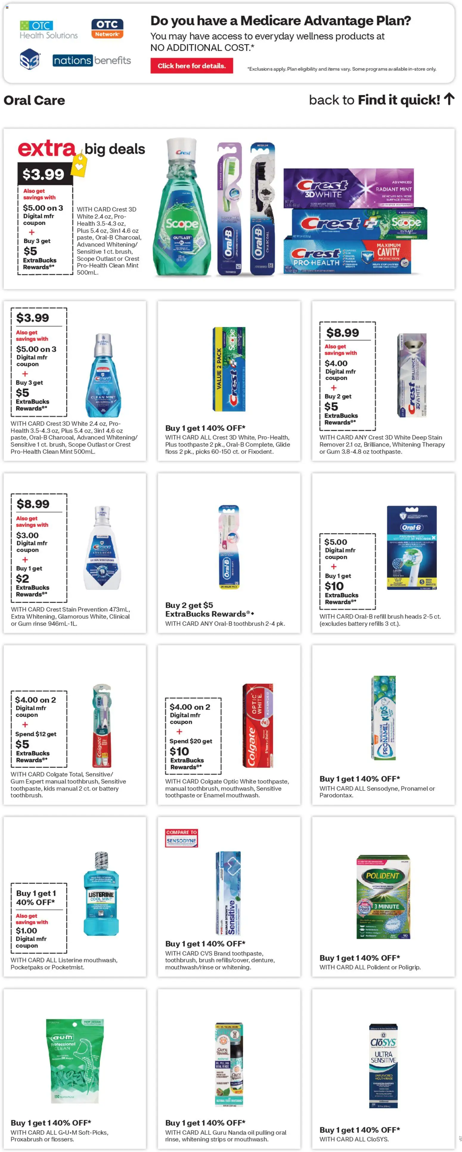 CVS Pharmacy Weekly Ad - WA - valid from 28.12.2025 | Page: 13 | Products: Brush, Oil, Toothpaste, Toothbrush
