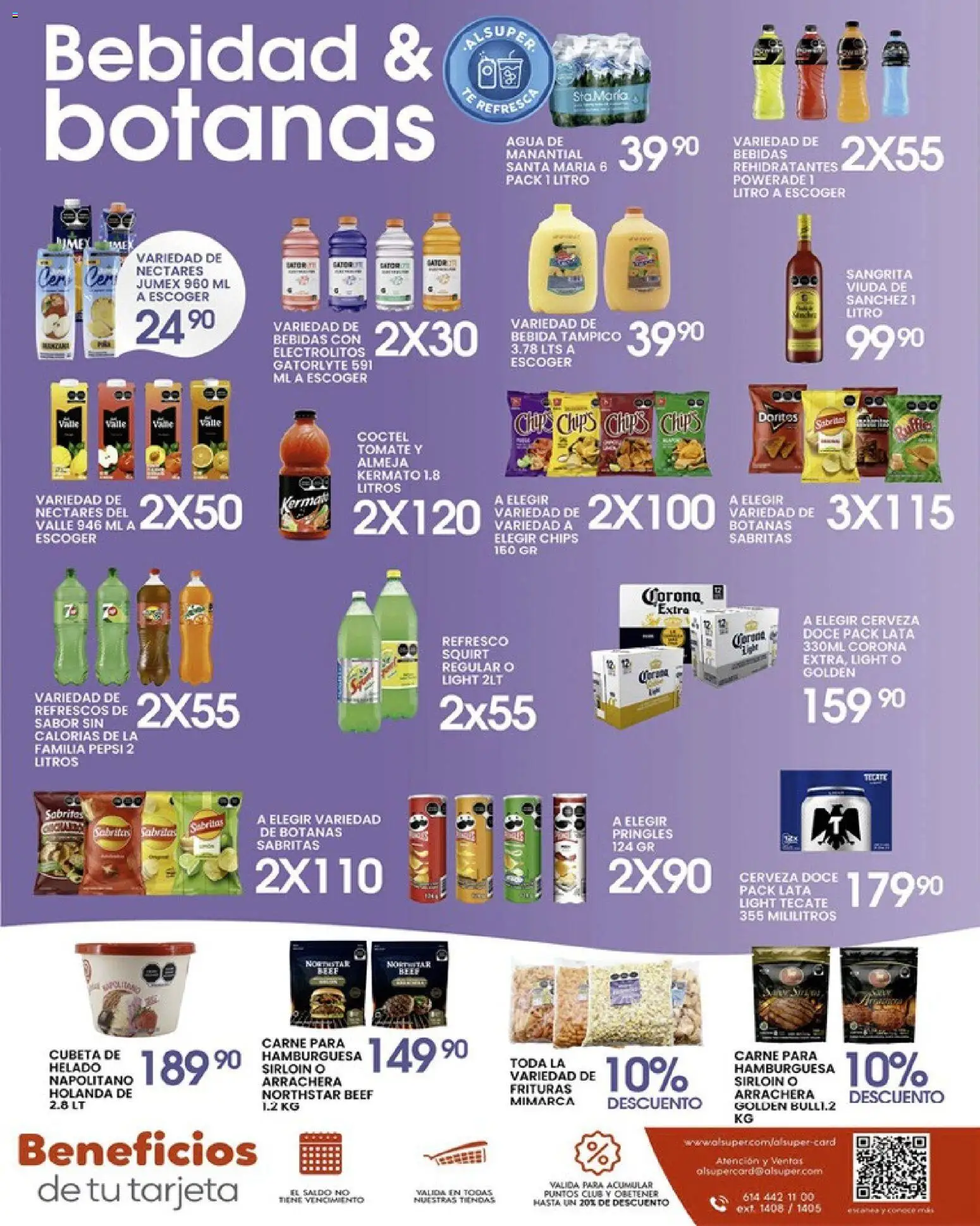 Nuevas ofertas de Alsuper válidas en toda la República Mexicana desde el 10.04.2026. ¡Encuentra las mejores ofertas en Alsuper folleto Saltillo! | Página: 7 | Productos: Refresco, Tomate, Agua, Helado