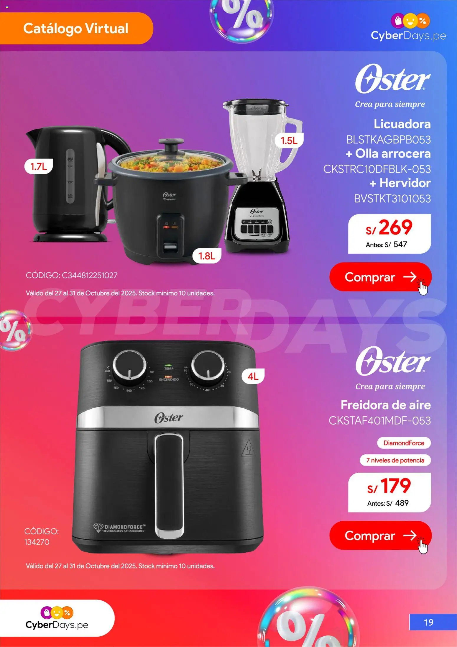 Catálogo Hiraoka válido desde 27.10.2025 | Página: 20 | Productos: Hervidor, Freidora, Licuadora