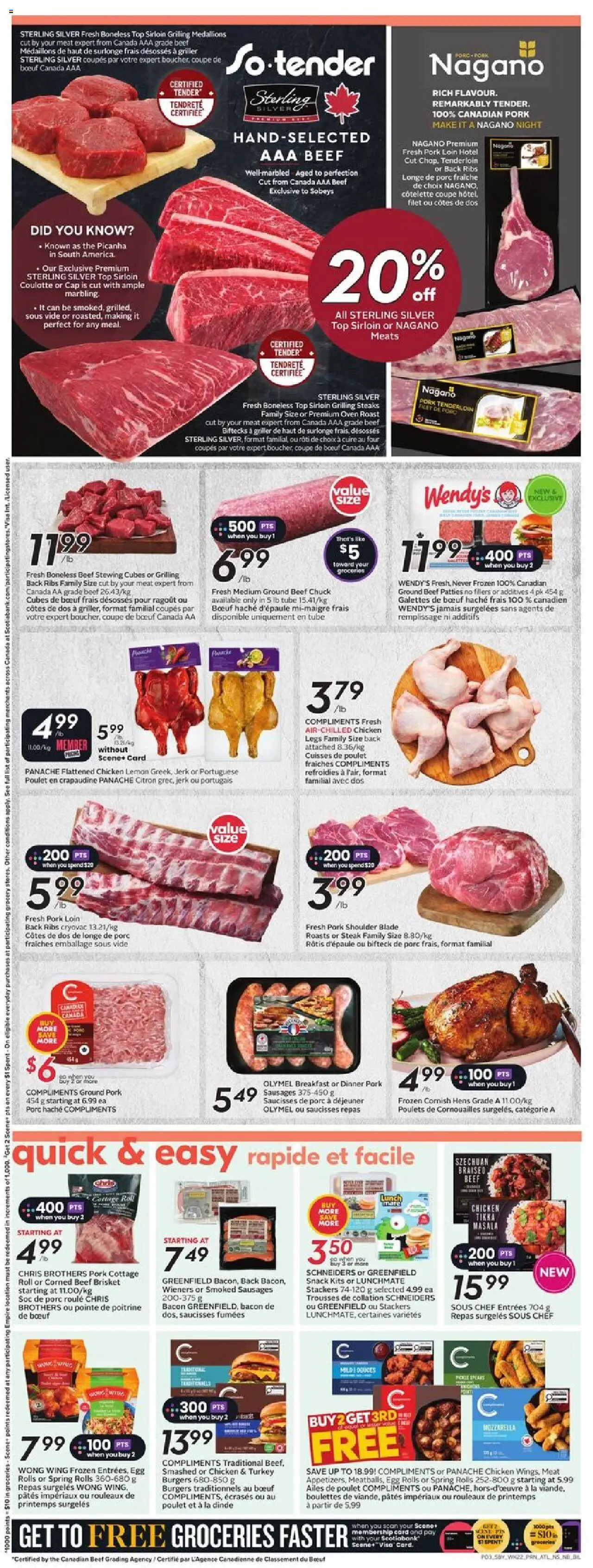 Sobeys flyer valid from 25.09.2025 | Page: 7 | Products: Cap, Turkey, Chicken, Pork