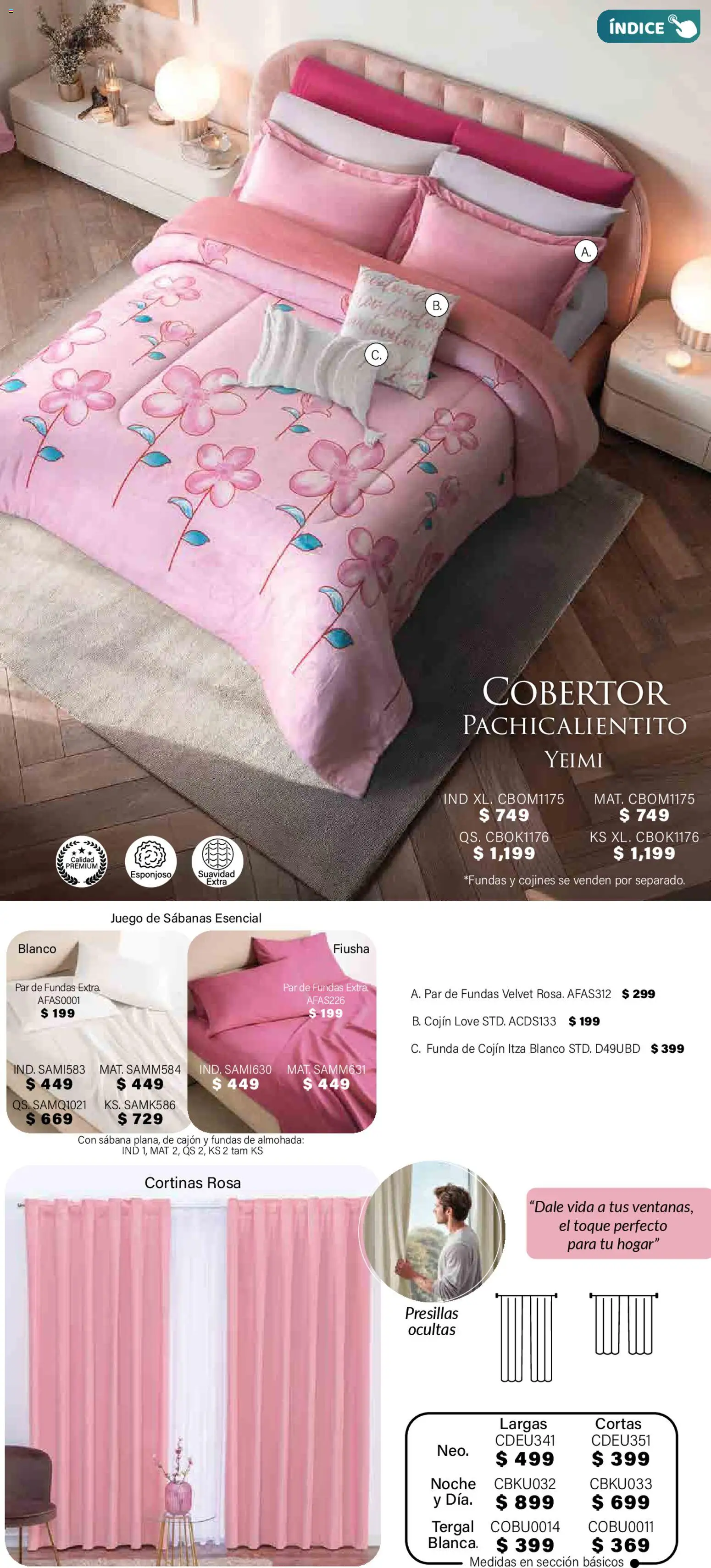 Nuevas ofertas de Colchas Concord válidas en toda la República Mexicana desde el 01.11.2025. ¡Encuentra las mejores ofertas en Colchas Concord Buen Fin! | Página: 336 | Productos: Funda, Almohada, Sabanas, Cortinas